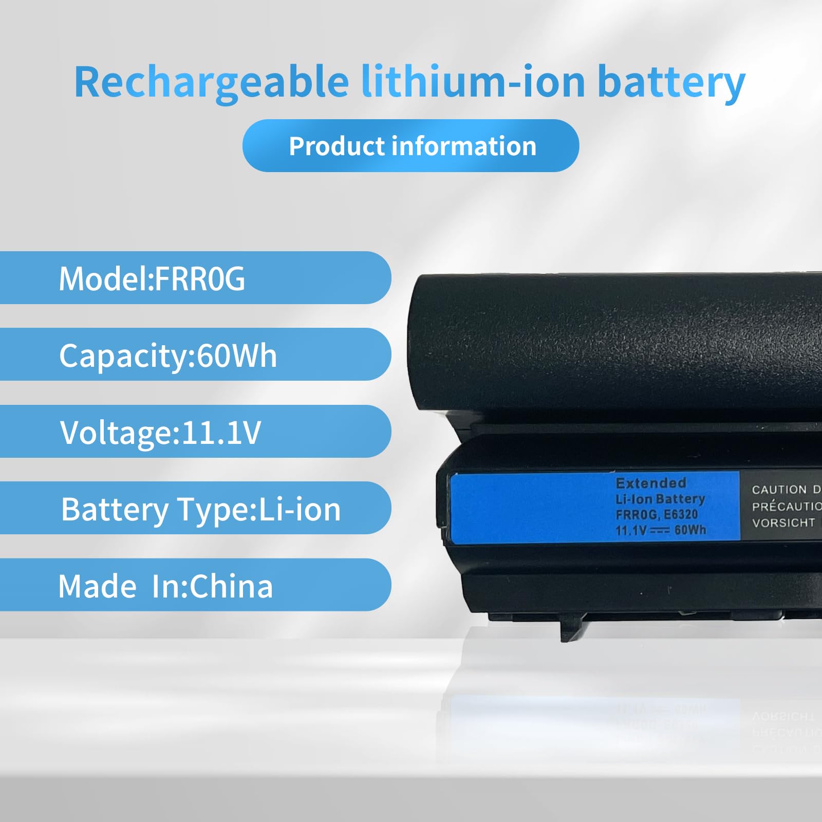 Batterie Ordinateur Portable 11.1V 5200mAh Pour Dell Latitude E6220 E6230 E6320 E6330 E6430 - 09K6P RFJMW Etc.