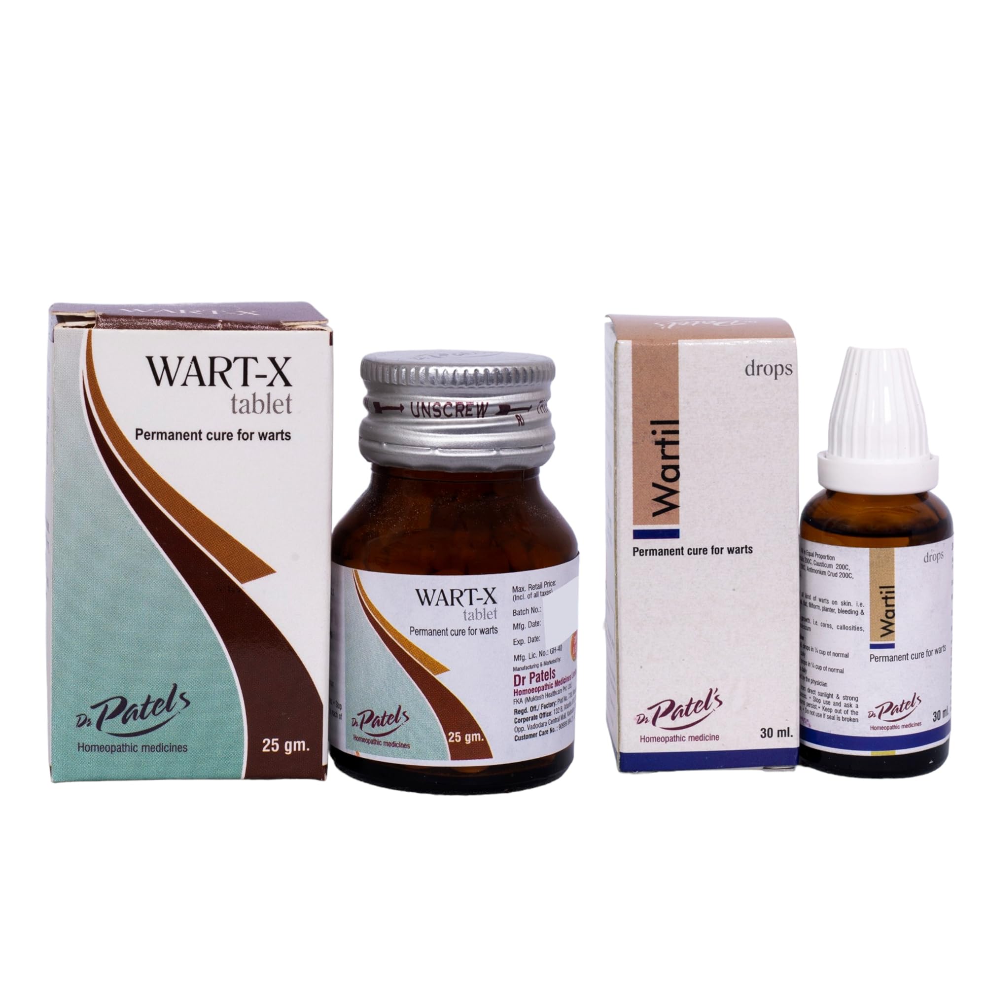 Dr Patel's Wartil drops + Wart - X tablet | Wart removal combo of tablets & drops | Removal of All Types of Warts, Corns, Callosities, olypi & Tubercles-image-15