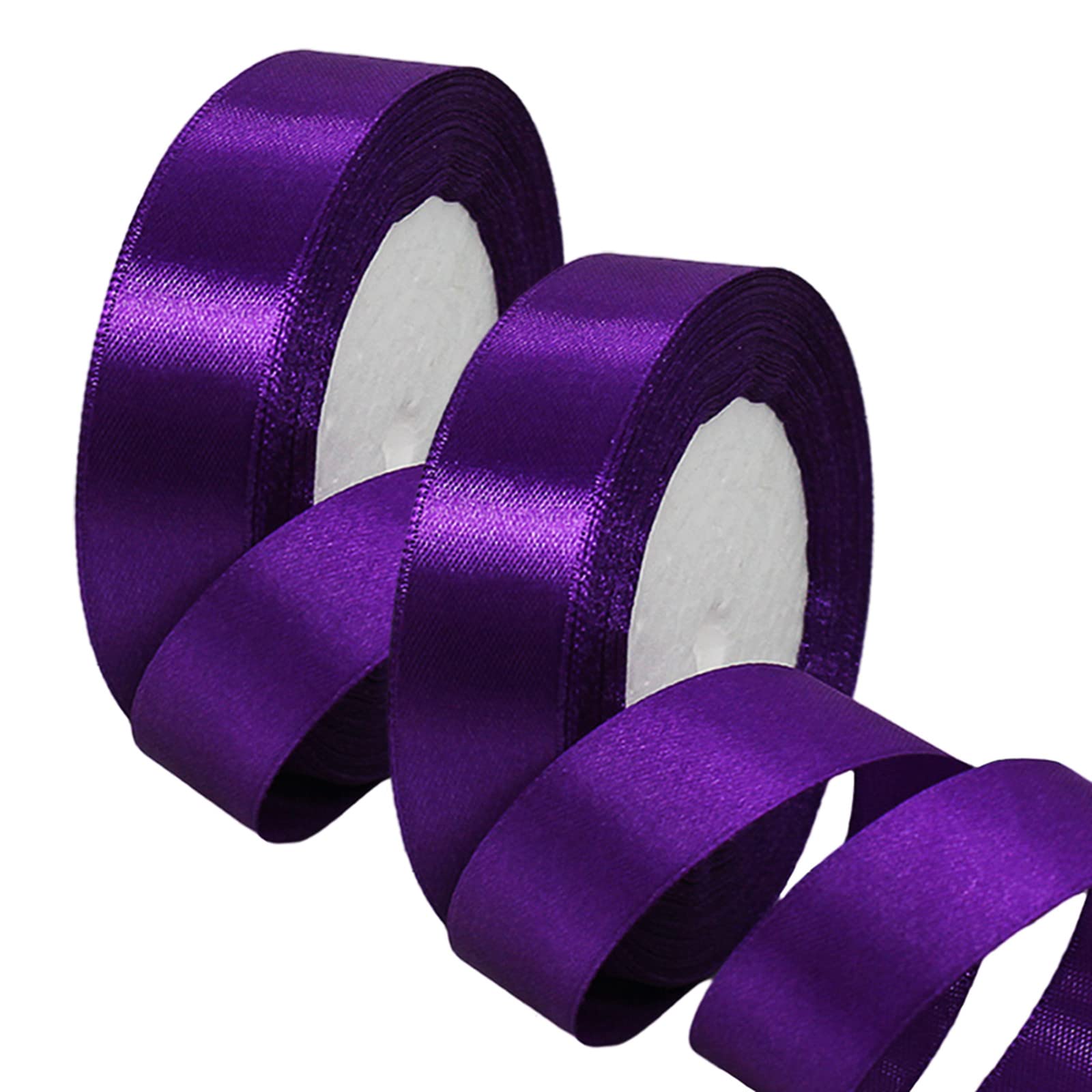 50mm Wide White Ribbon Thick Wedding Car Ribbon 22m, 2 inch Thick White Satin Ribbon for Gift Wrapping Wedding Car Christmas Birthday Cake Hair Bow Florist Bouquet Crafts Decorations — view 171
