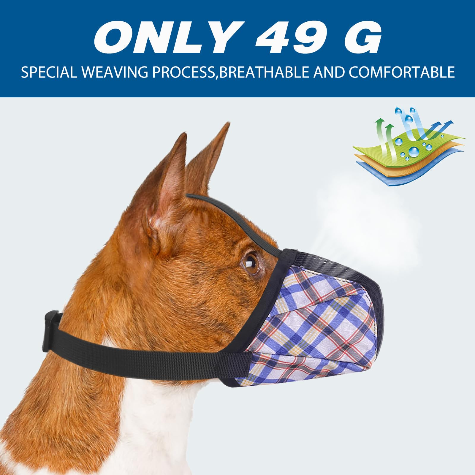 PET'S HUB Breathable Mesh Dog Muzzle, Ideal for Longer Nosed Dogs Dog Muzzle - Image 3