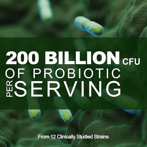 15-in-1 Prebiotics and Probiotics for Women Men, 200 Billion CFU, 120 Caps