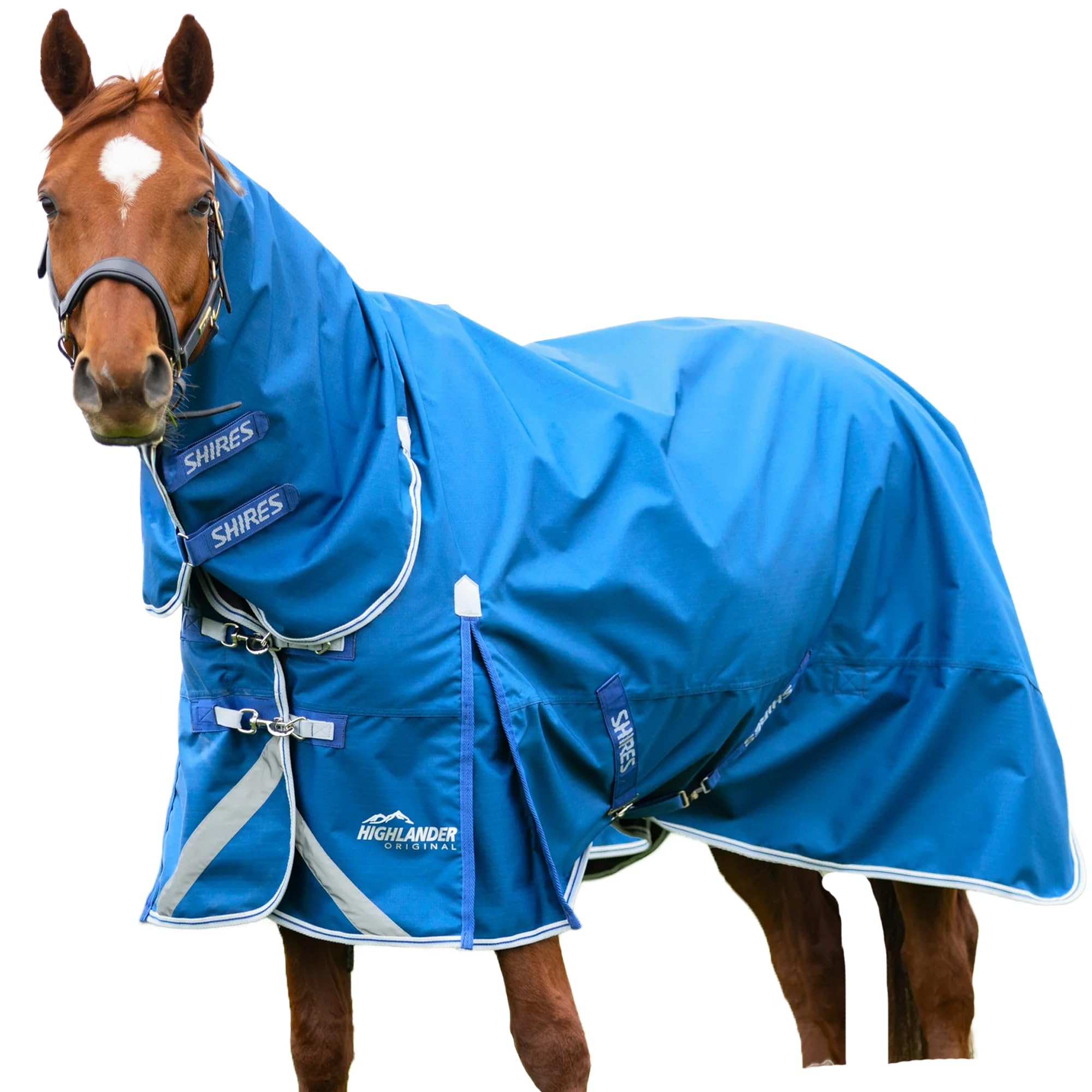 Shires Highlander Original 200g Mediumweight Combo Turnout Rug - Blue