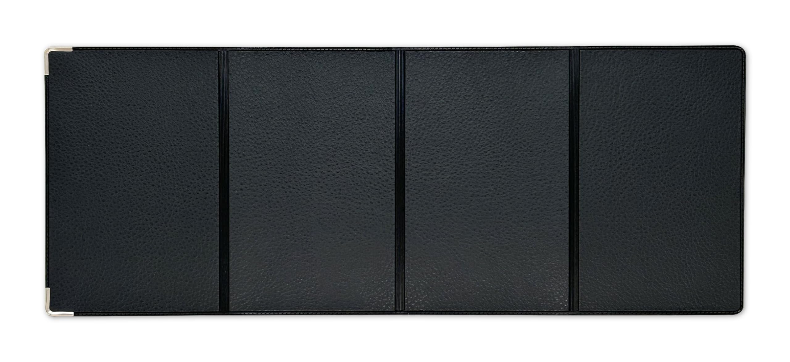 Porte Carte Grise 4 Volets en Simili Cuir – Étui Documents Véhicule, Assurance & Permis – Fabriqué en France – Noir