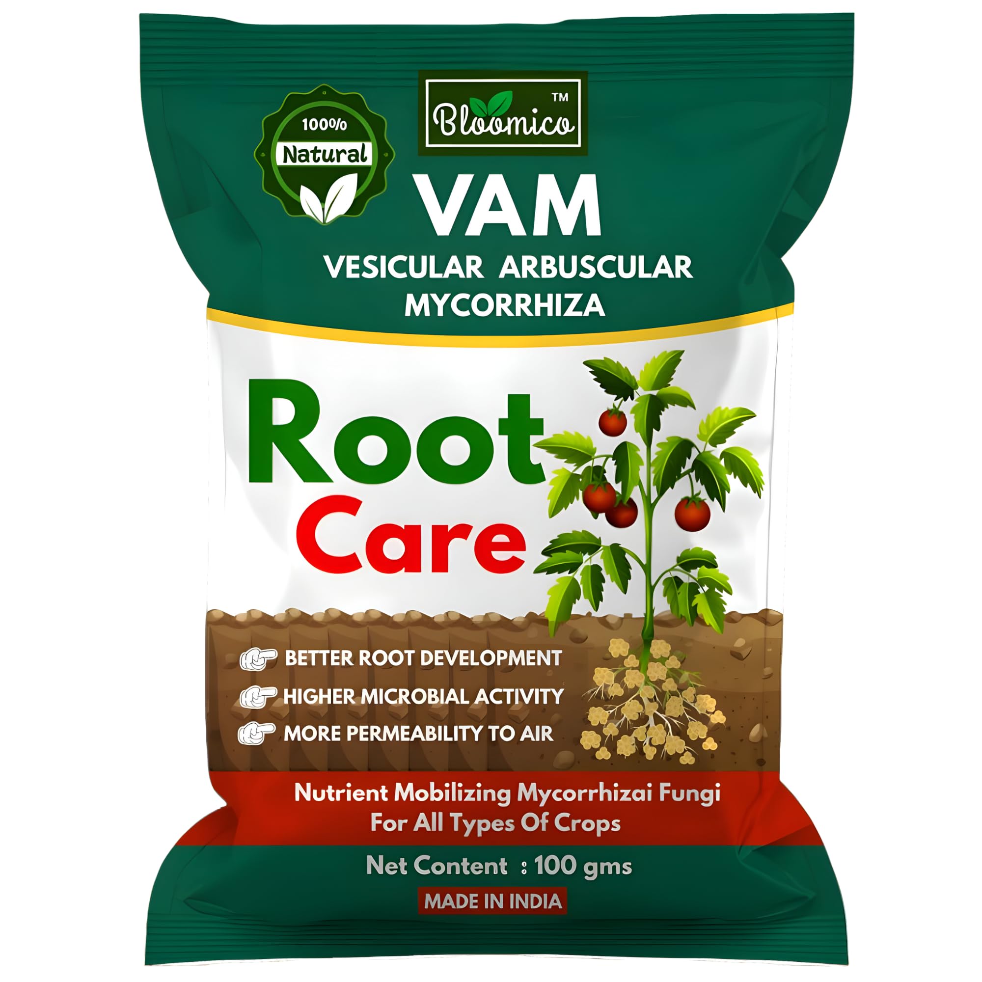 Bloomico Root Care Vesicular Arbuscular Mycorrhiza - (VAM) Powder 100gm - Soil Fertility & Faster Plant Growth | For Home Gardening Vegetables and Flowering plant -100gm (Pack of 1) (B0DJ247WZF) Amazon Price History, Amazon Price Tracker