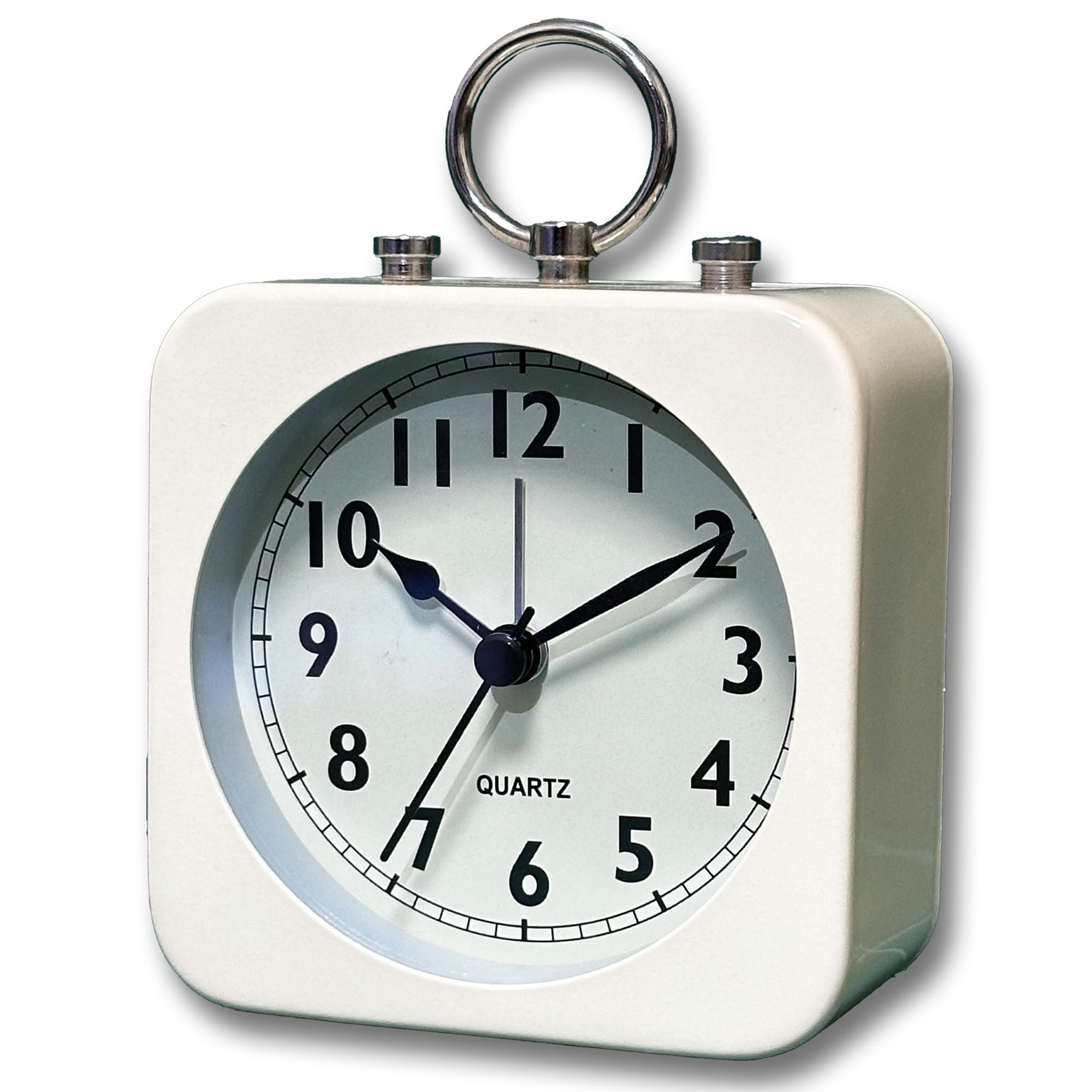Reloj despertador analógico para niños con esfera clara y manejo fácil con pilas