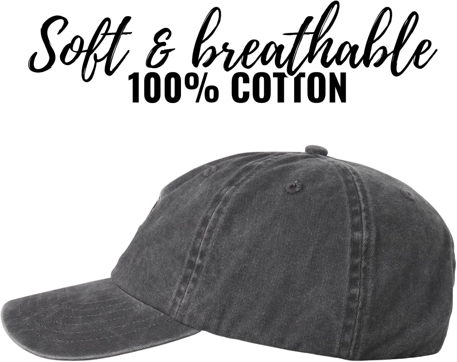 InnoBeta Skull Goth Elder Emo Cap for Men & Women, Adjustable Vintage Baseball Cap Washed Cotton Embroidered Hat, Elder Emo Gothic Skeleton Gifts for Birthday, Christmas Grey - Image 7