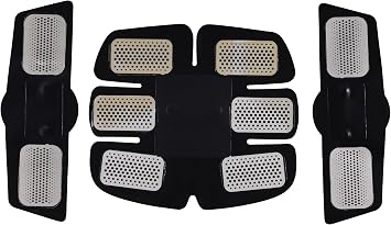 Reebok - Tens Unit Muscle Stimulator 3 Piece Set, EMS Electric Abdominal Trainer for Abs, Arms and Legs, Rechargeable Adjustable Intensity Portable Fitness Device