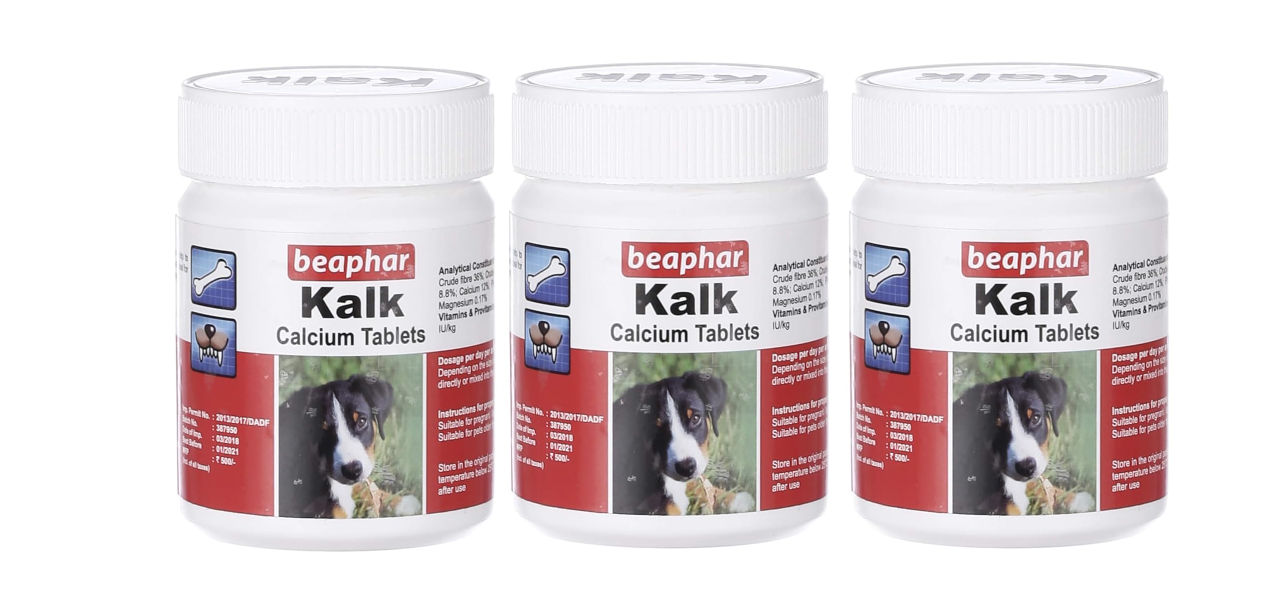 BULLYPET Kalktab Dog Supplement, 160 Tablets (Pack of 3) (B0CYXBN4V2) Amazon Price History, Amazon Price Tracker