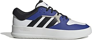 حذاء كورت 24 للرجال من اديداس، لون أبيض/ كور بلاك/ سيلوبل، مقاس 42