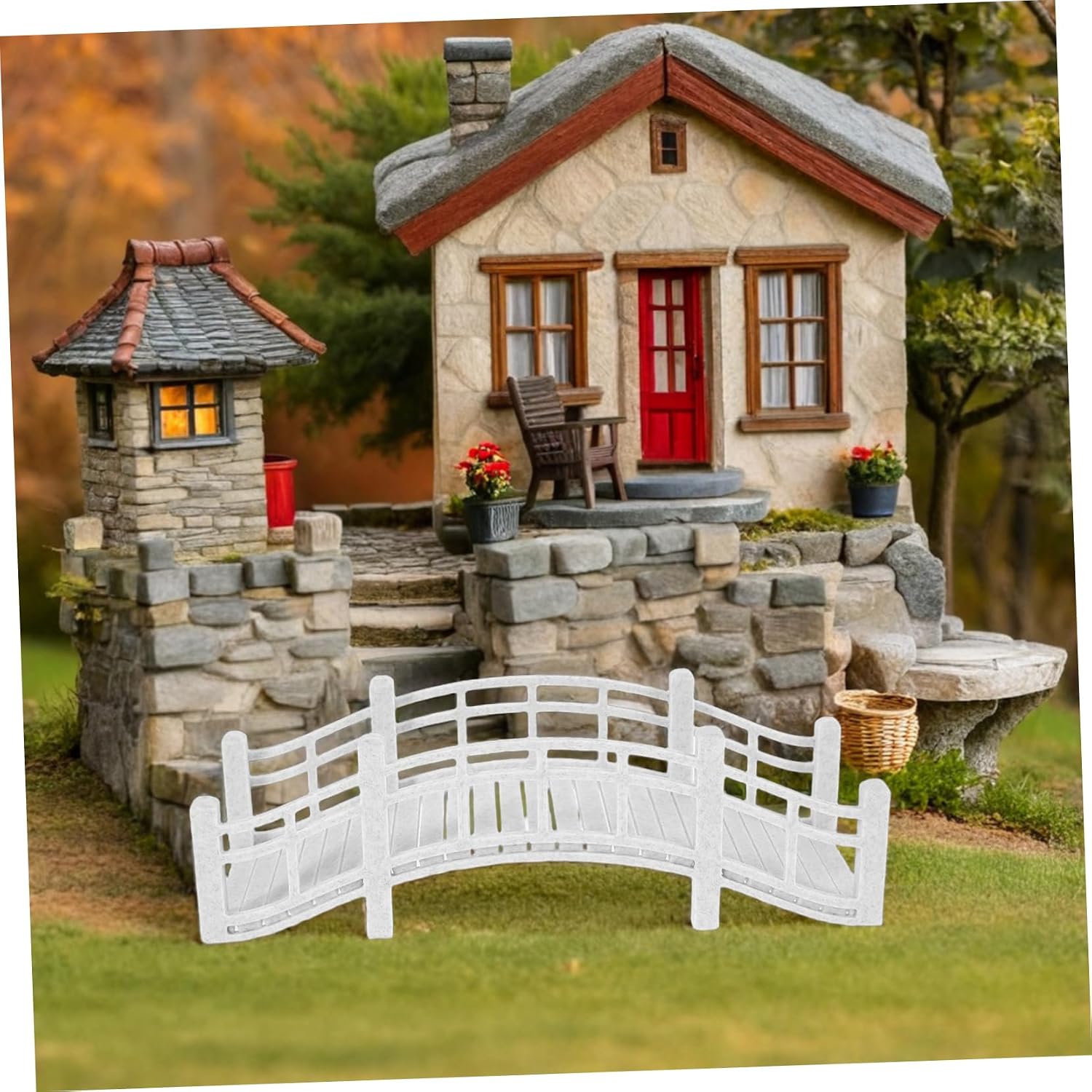 Miniature Landscape Bridge Micro Garden Accessory DIY Bonsai Bridge Outdoor Fairy Decor Vintage Style Mini
