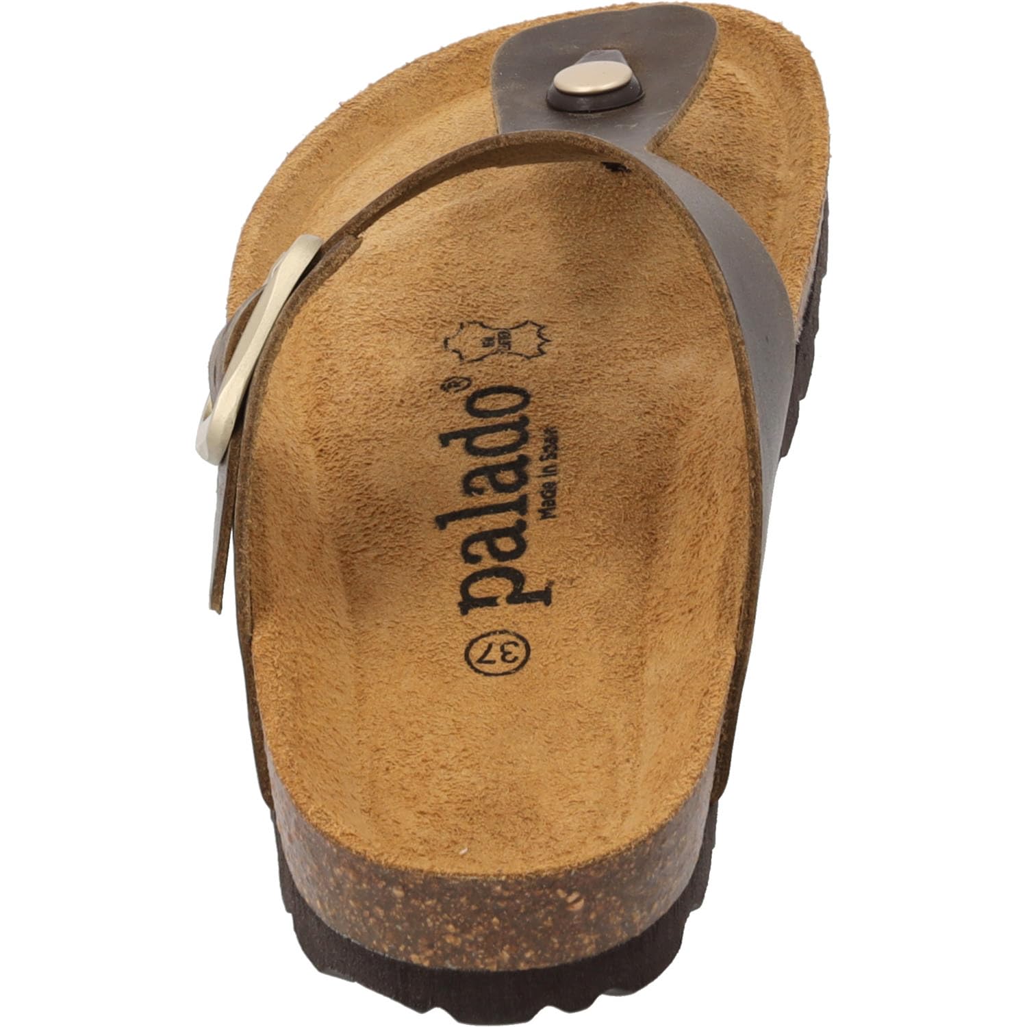 Palado Zehentrenner Damen Kos Denka - bequeme Pantoletten Made in Spanien - elegante Sandalen mit Kork-Fußbett - modische Sommerschuhe