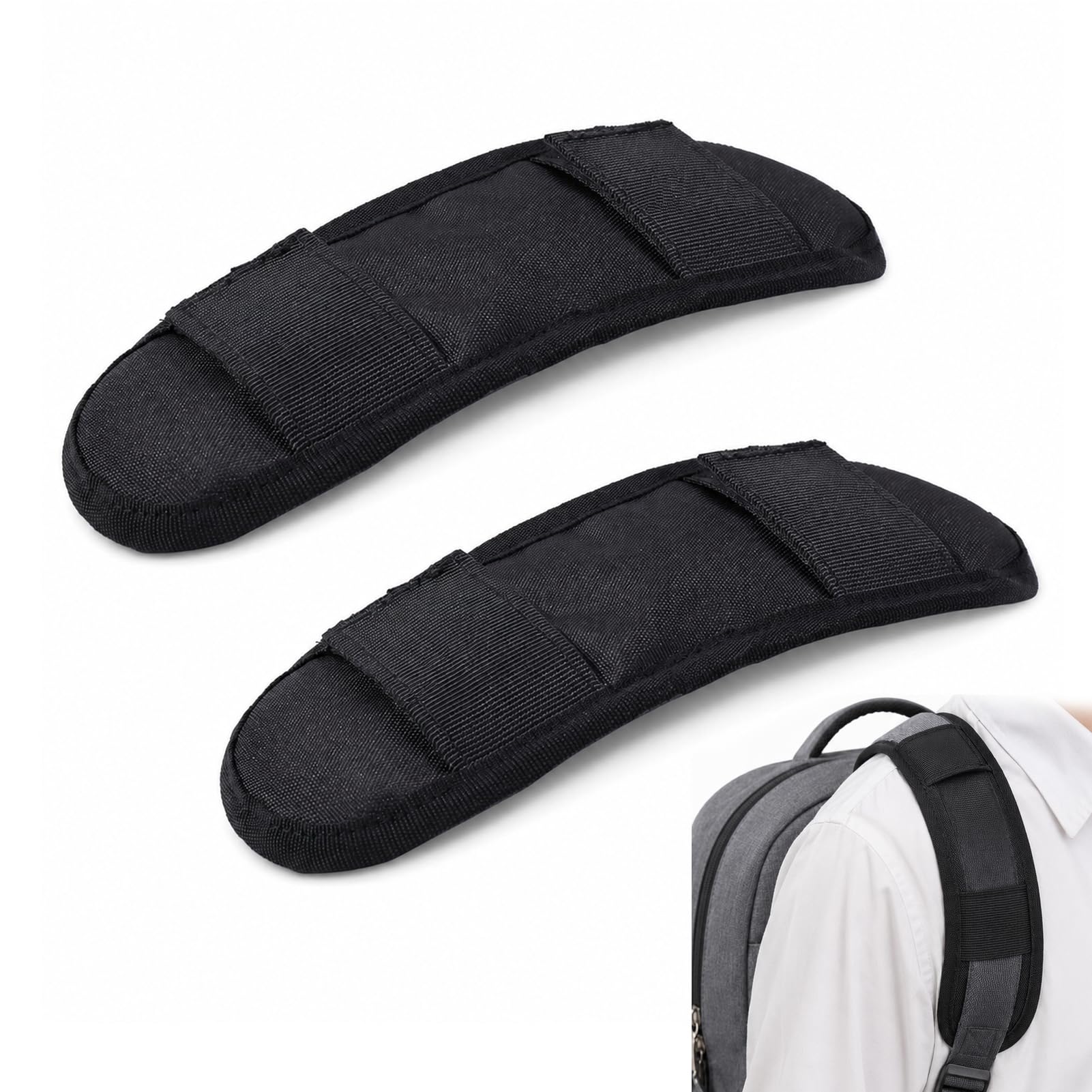 2 Stück Schulterpolster Rucksack,Abnehmbarer Schulterriemen,Polster