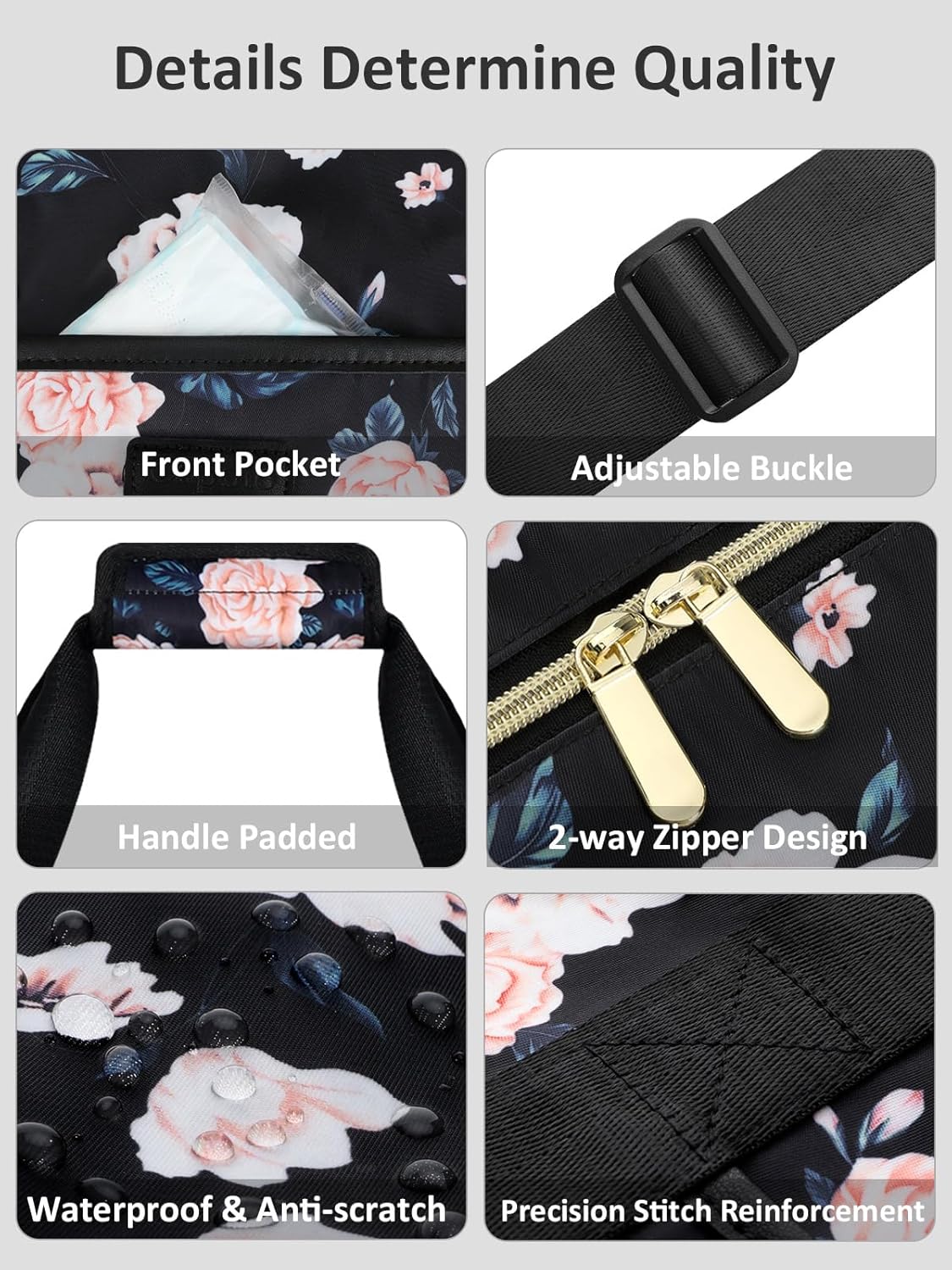 Expandable Travel Duffle Bags Weekender Overnight Bags for Women Men Hospital Bag for Women Labor Delivery with Toiletry Bag Waterproof - Image 4