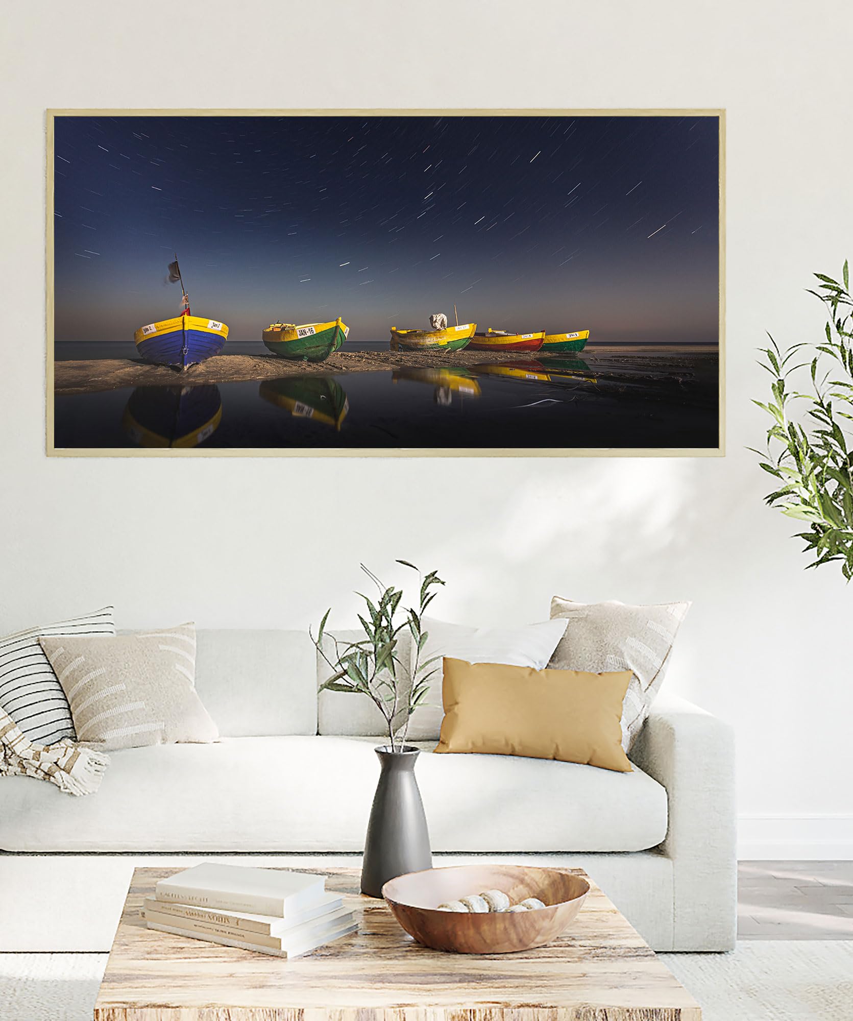 Instarry 5D Diamond Painting Grandi Dimensioni Cielo Stellato e Nave Decorazione per Casa e Pareti 120x60 cm