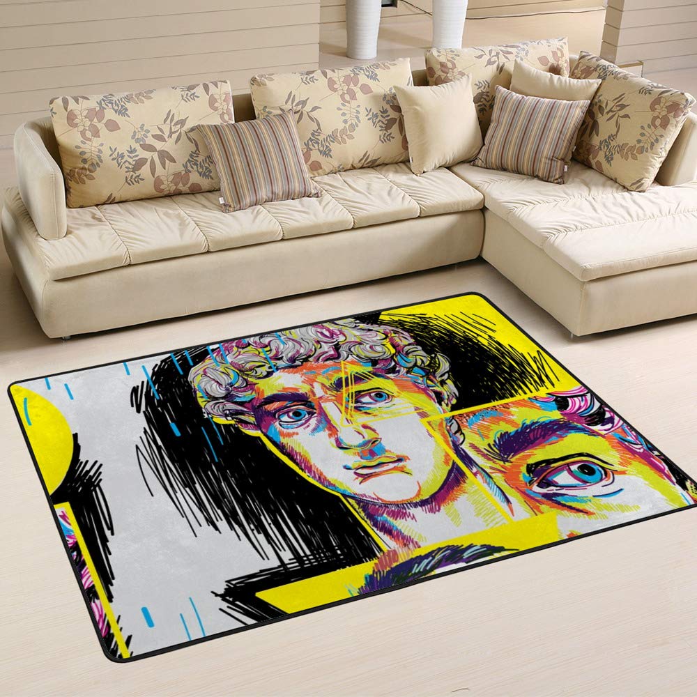 Grand tapis de salon style abstrait Ruchen pour sublimer votre séjour
