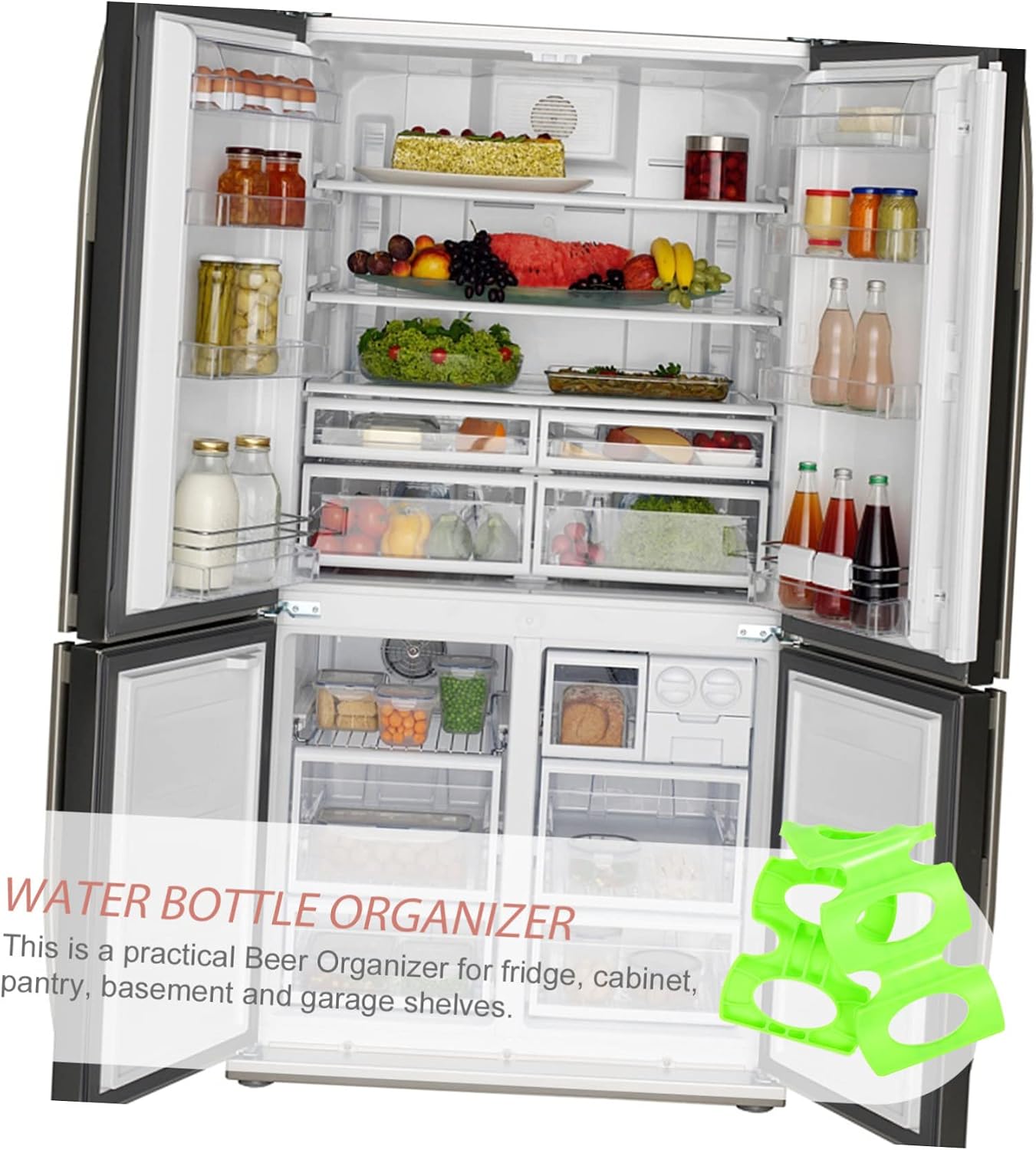 MERRYHAPY Fridge Beer Mat Silicone Anti Slip Foldable Beverage Organizer
