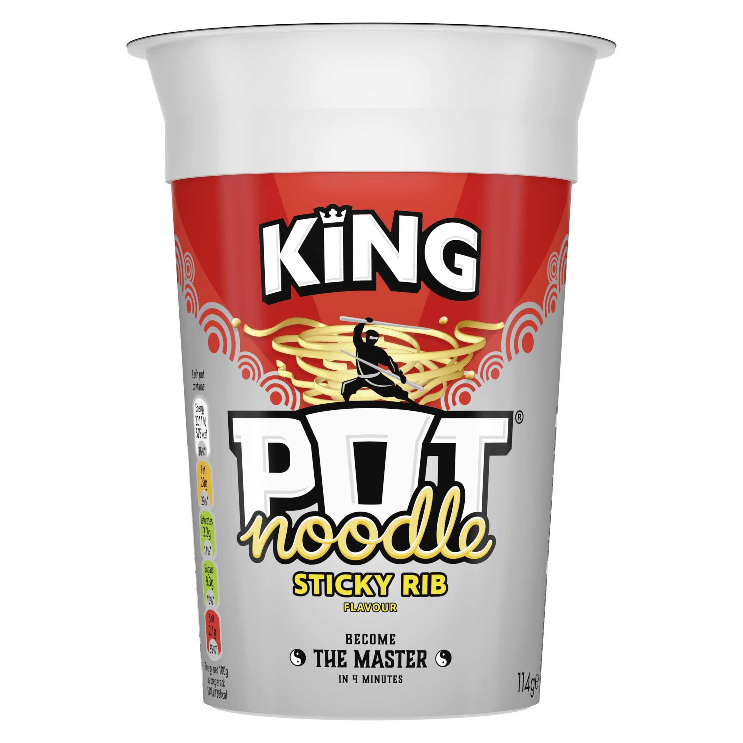 Pot Noodle King Sticky Rib, 114g