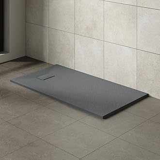 Aquariss1400x800mm SMC Anti Slip Shower Base Tray Rectangular for Shower Enclosure Anthracite