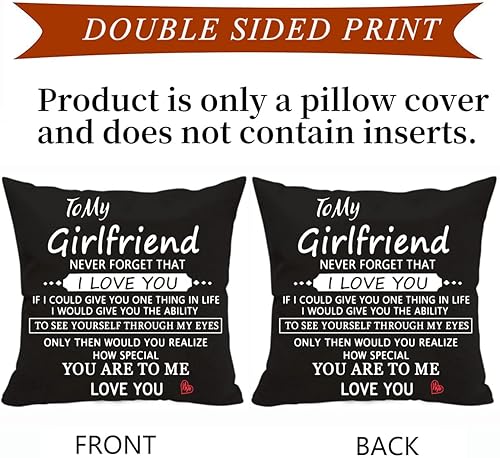 Miniatura 2 de Funda de almohada con estampado de dos caras con texto en inglés "I Love You", regalo de cumpleaños para el día de San Valentín, algodón y lino,