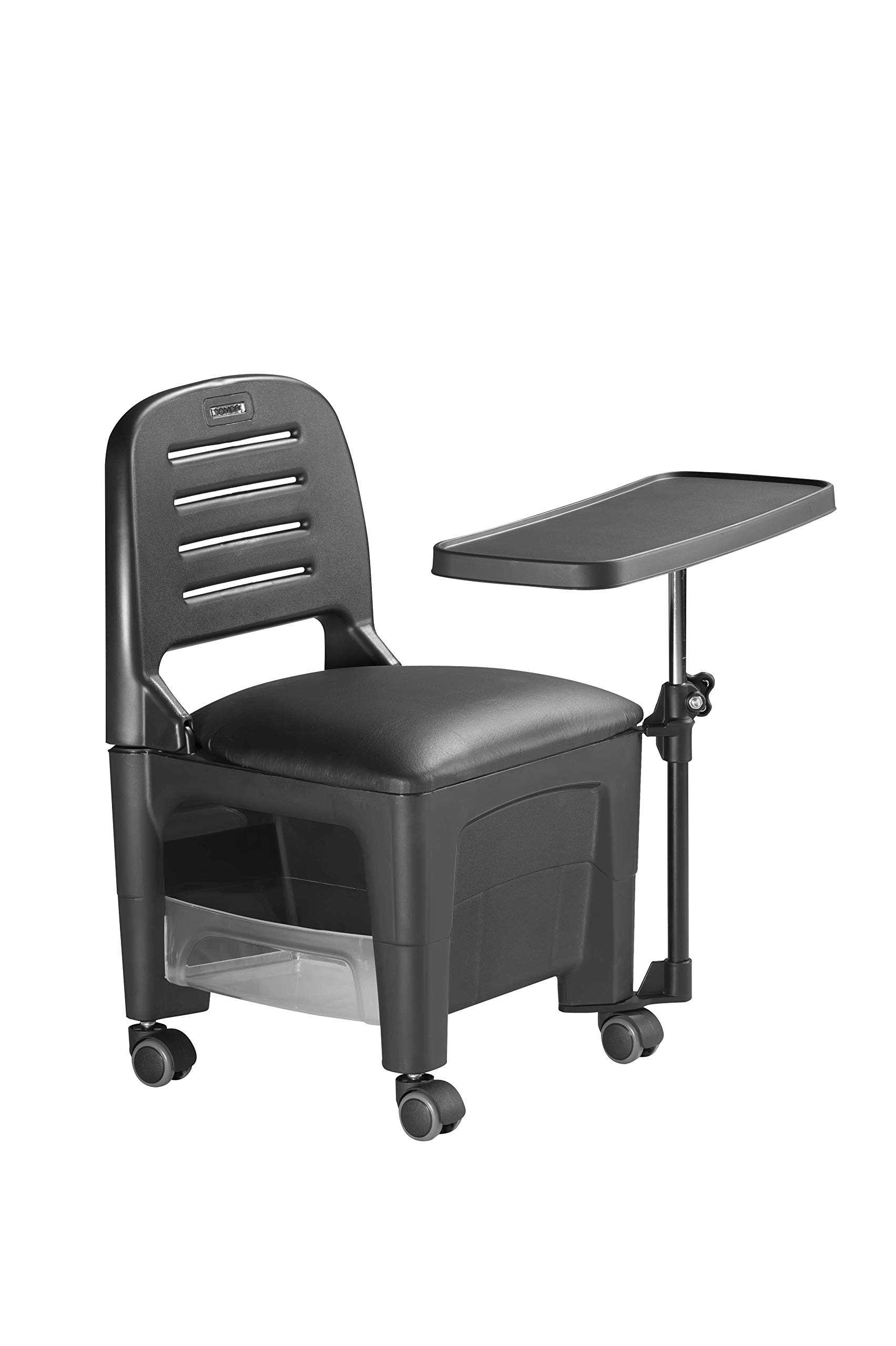 DOMPEL Carrito Silla de Manicura con Ruedas Bari - Mesa/Carro con Cajones - Peluquería, Belleza, SPA - Made IN Brasil - Negro
