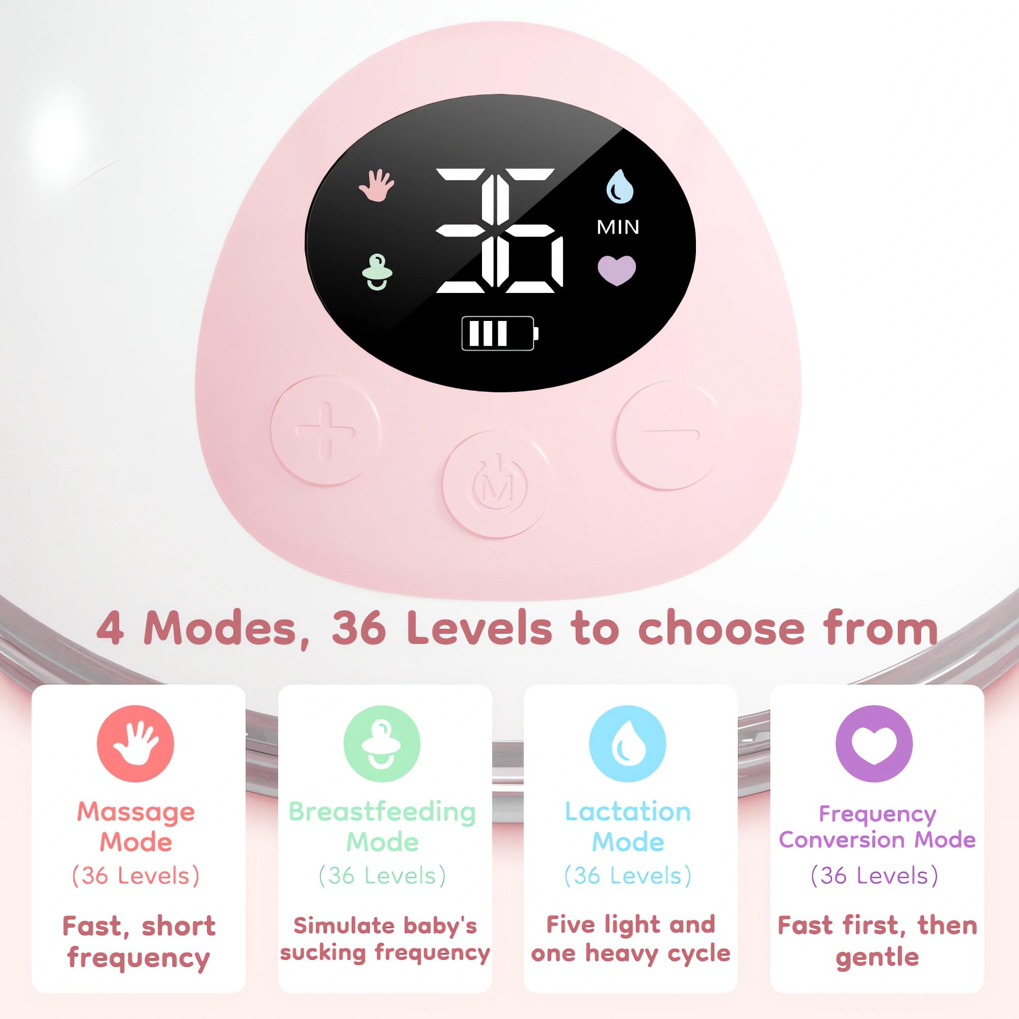 Dr.isla Tire-lait électrique portable, 3 modes et 9 niveaux, léger, 230 g, mains libres, ajustement confortable, silicone sans BPA (bleu)