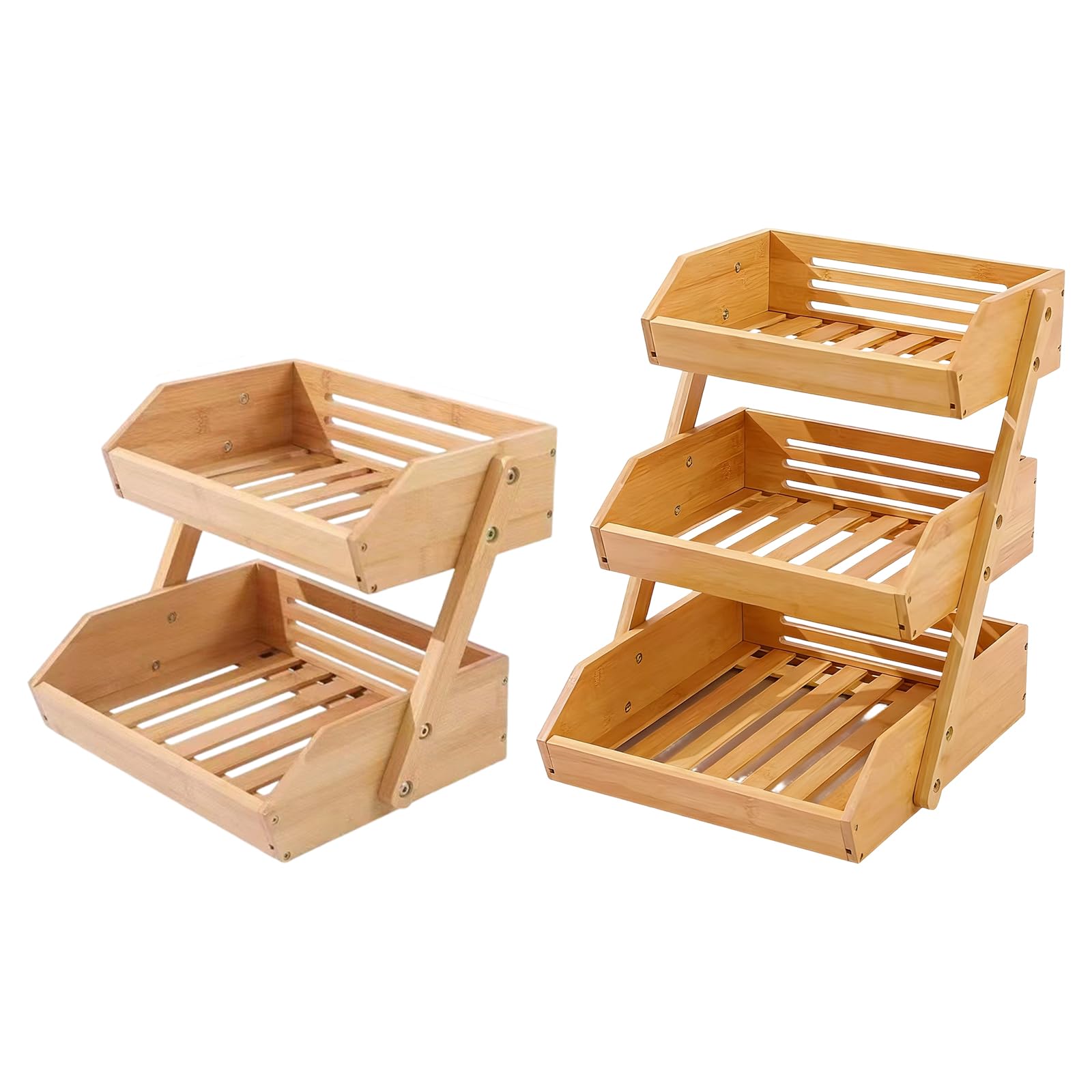 Scolapiatti in legno per frutta e verdura, da cucina, per rinfrescare prodotti e piatti, in legno, naturale, per frutta, verdura e utensili con design salvaspazio