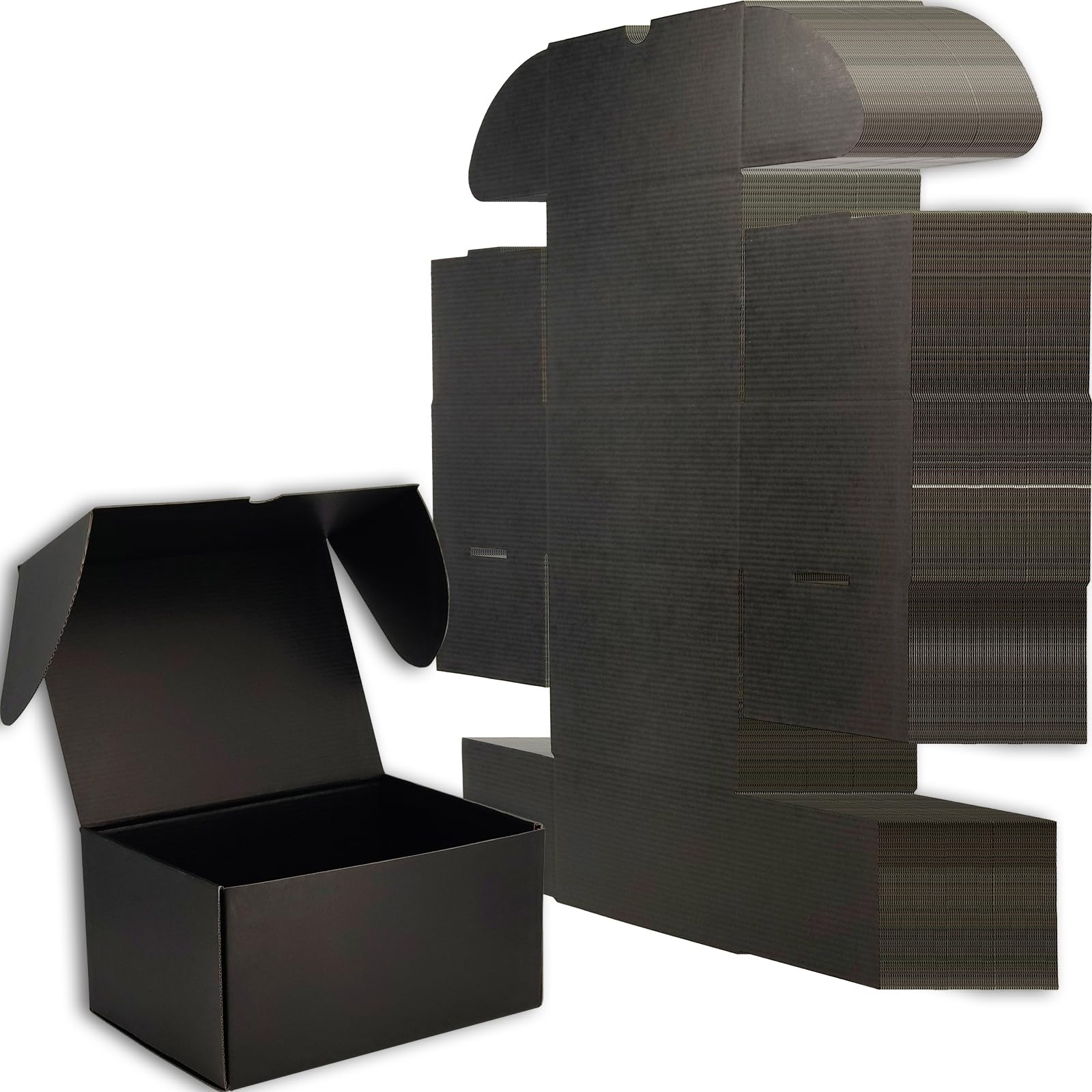 Cenoid Small Postal Boxes, 25x18x13cm Black Postage Parcel Shipping Cardboard Boxes for Posting Shipping Delivery Packaging boxes for Small Business (Pack of 20)
