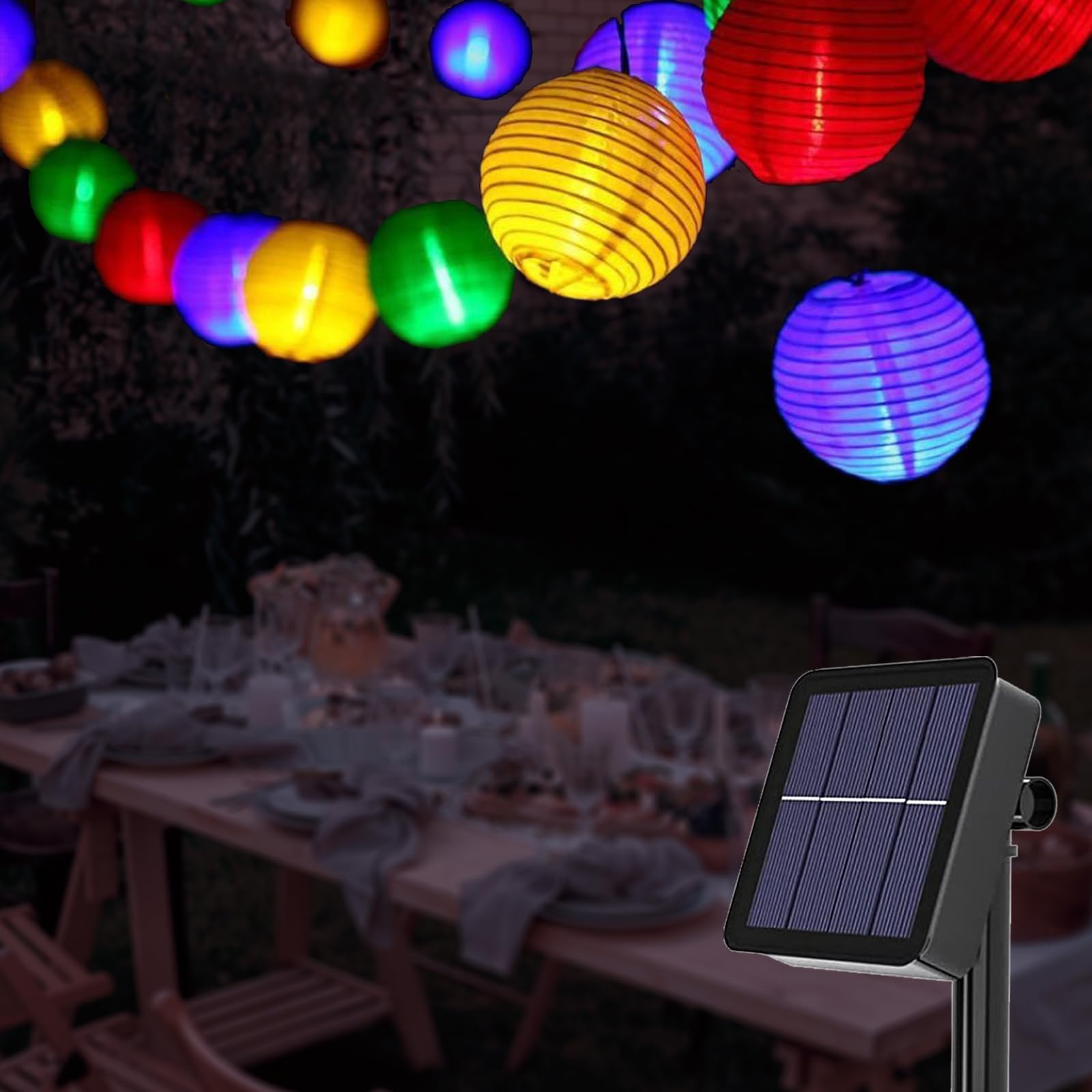 LED Fairy Lights Lanterns Outdoor Solar 6.5 m 30 LED Lanterns 8 Modes Waterproof Solar Lighting Solar Fairy Lights Outdoor for Garden, Yard, Wedding, Party Decoration, Balcony, Christmas, Party