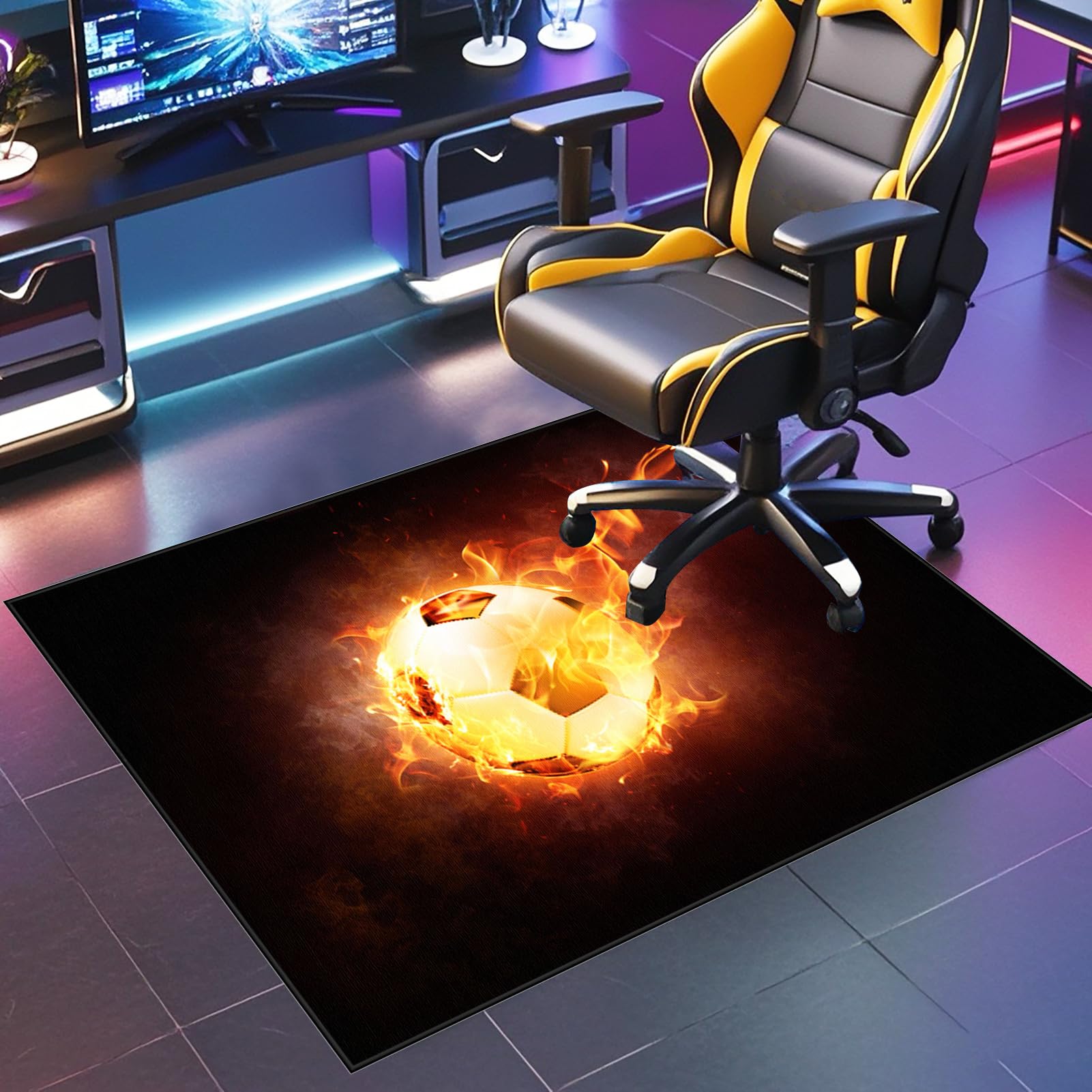 JaevKwzy Office Gaming Chair Mat for Hardwood Floor Carpet Chair Mats Office Floor Protector Mat for Desk Chair Easy Glide 70 x 110 cm Non Slip Computer Desk Chair Mat for Wood and Tile Floors