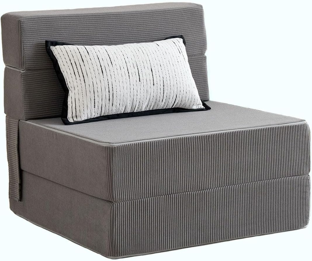 Couch Folding Sleeper Chairs,Foldable Memory Foam Mattress,Floor Mattresses with Breathable Cover for RV Camping,Sofa for Living Room/Home Office/Guest Beds/Apartment/Upstairs Loft