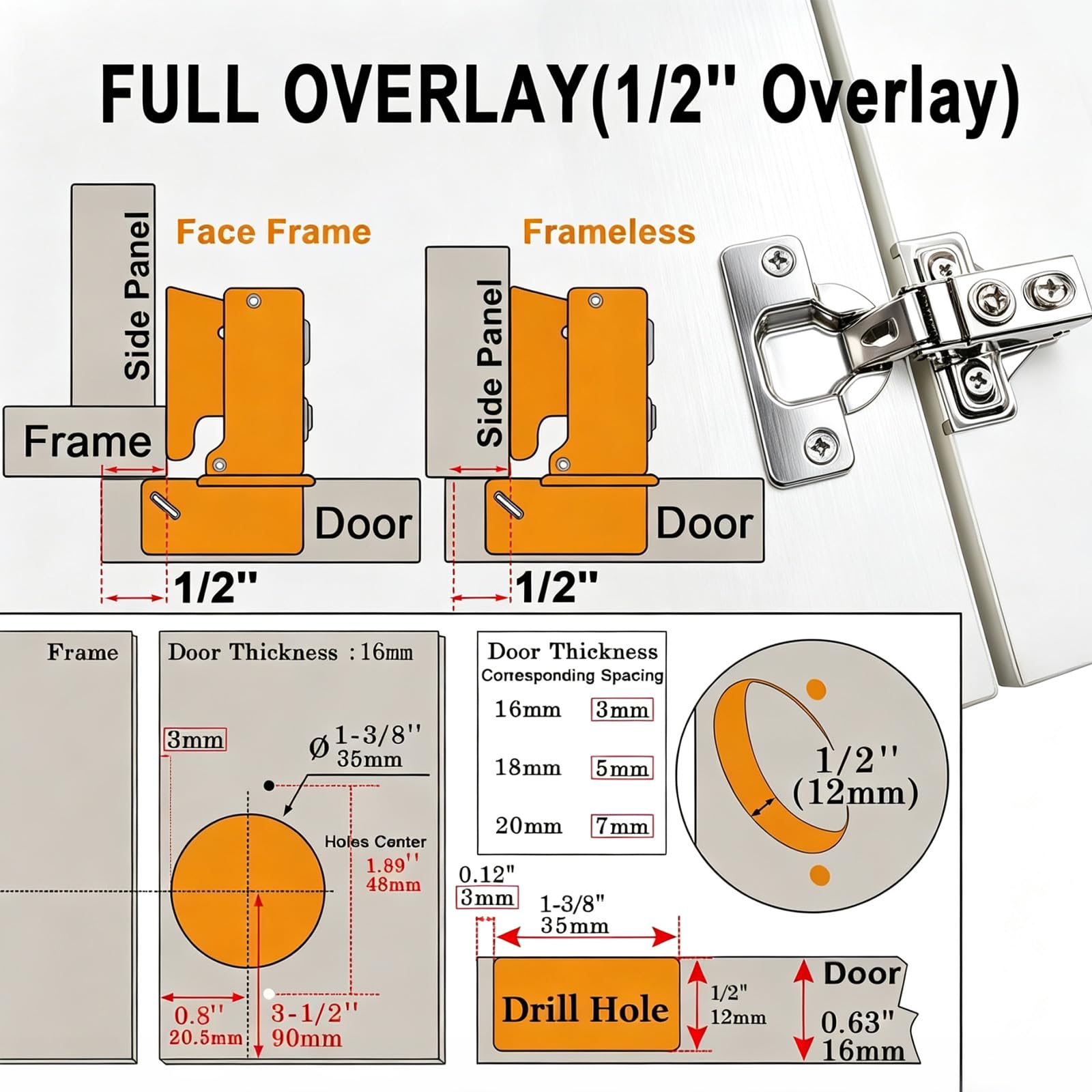 Soft Close Cabinet Hinges - 24 Pack -4 Soft Close Cabinet Hinges - 24 Pack -4