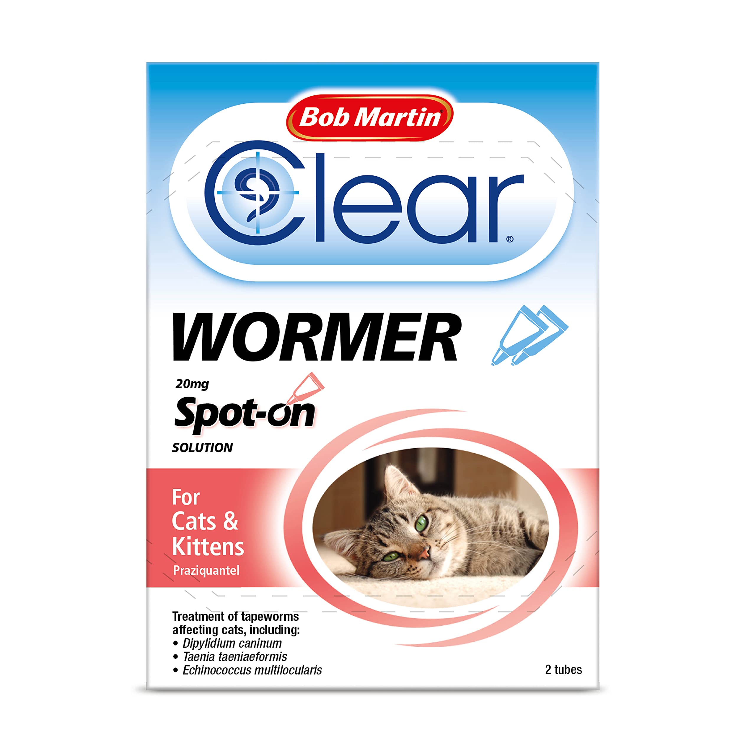 Bob Martin Clear Spot On Wormer for Cats & Kittens 100 Effective