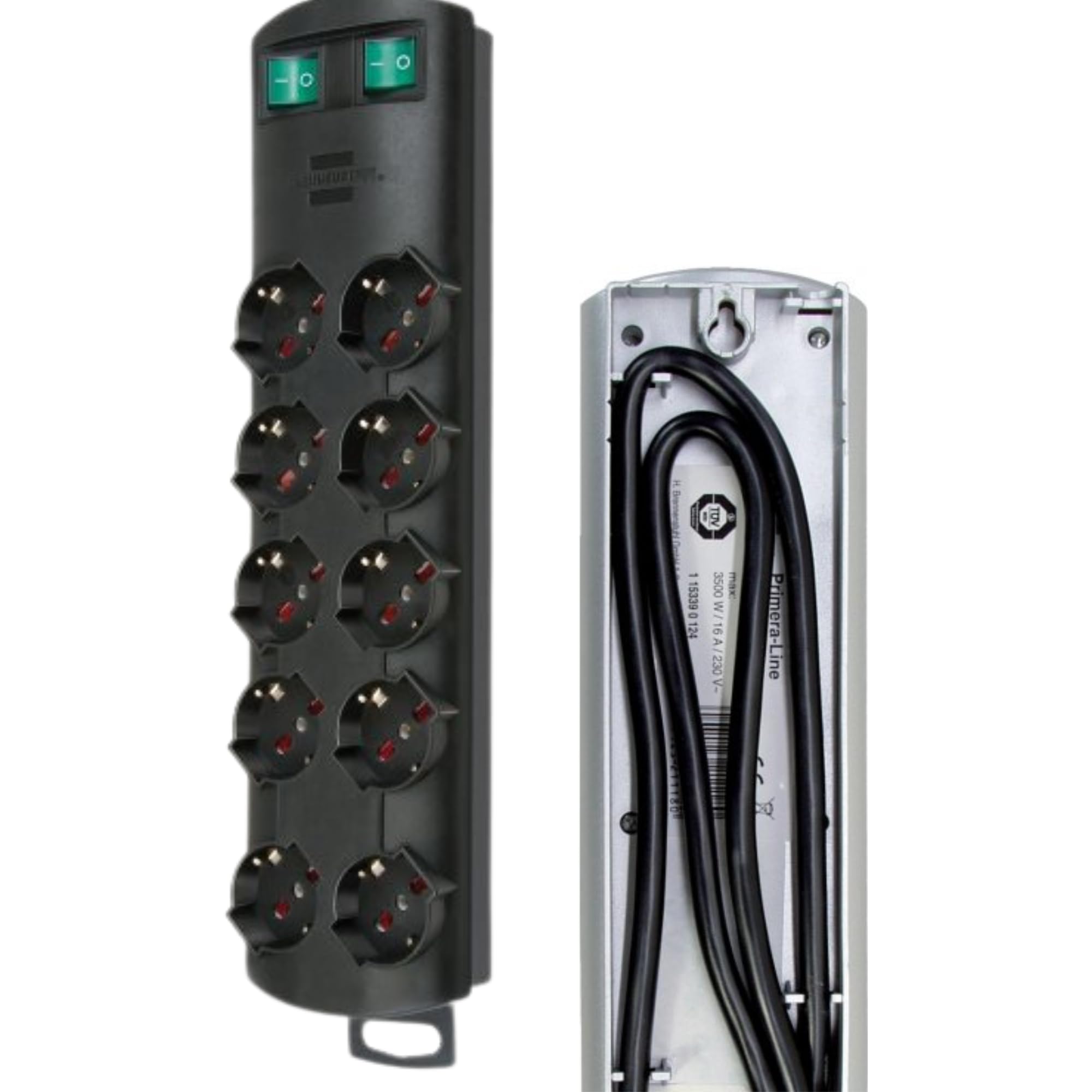 1391005014 Multiprise, Série Premium Alu Line, 4 Prises Italiennes (10