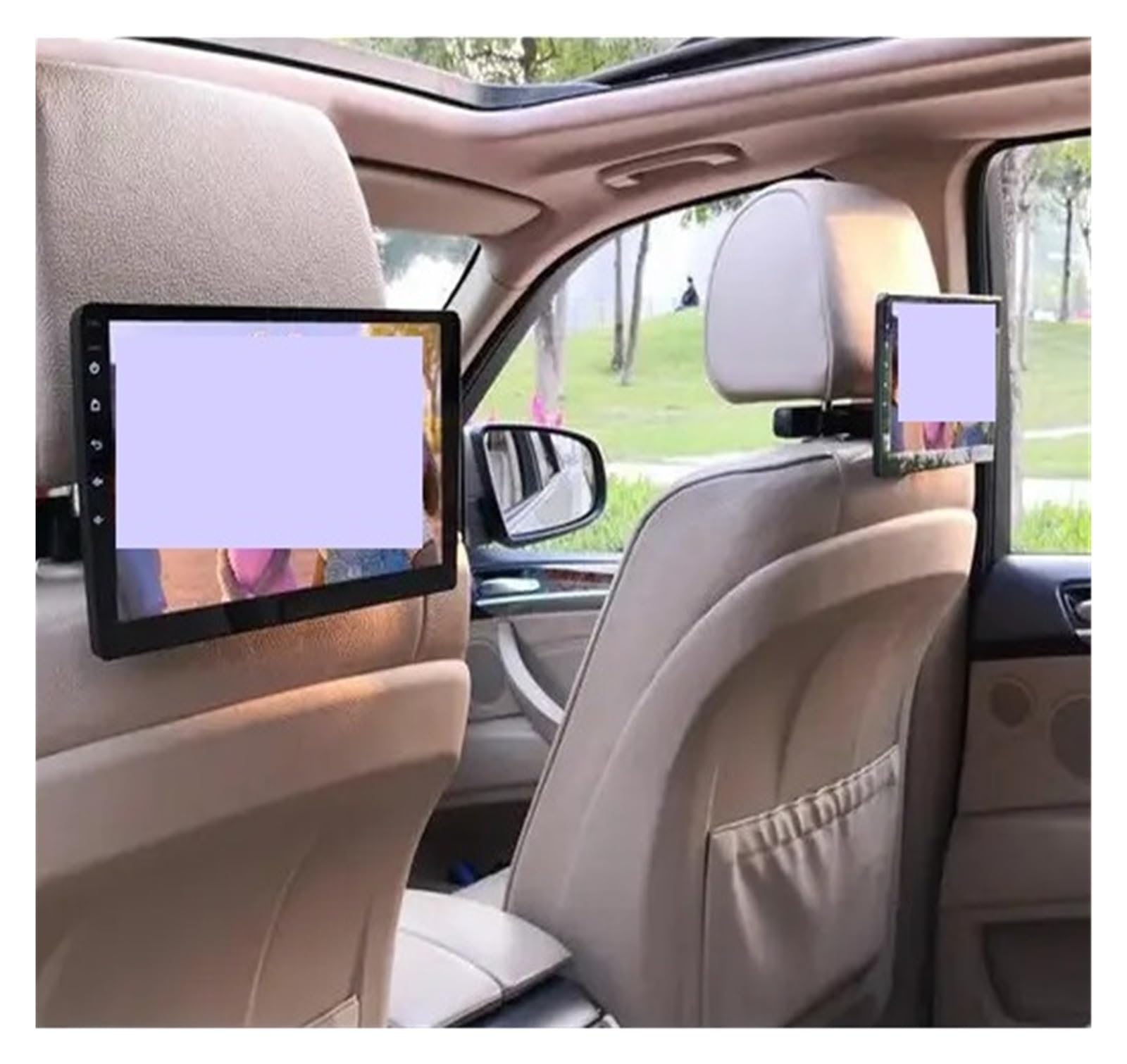 Moniteur D'appui-tête De Voiture 10,1 Pouces Tablette PC 4K WiFi Lecteur Vidéo Moniteur 1G RAM 16GB HDMI IR AV FM Télécommande De Jeu(2 pcs)