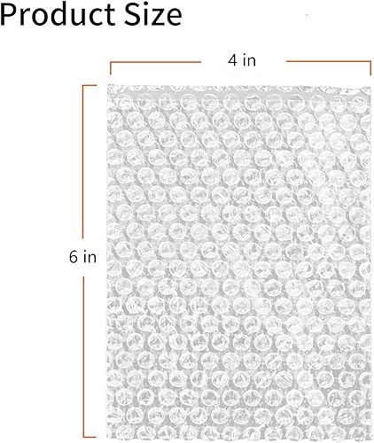 Miniatura 9 de Bolsas transparentes de burbujas de 6 x 8 pulgadas, paquete de 50 bolsas de espuma gruesa a prueba de golpes, bolsas de amortiguación de doble