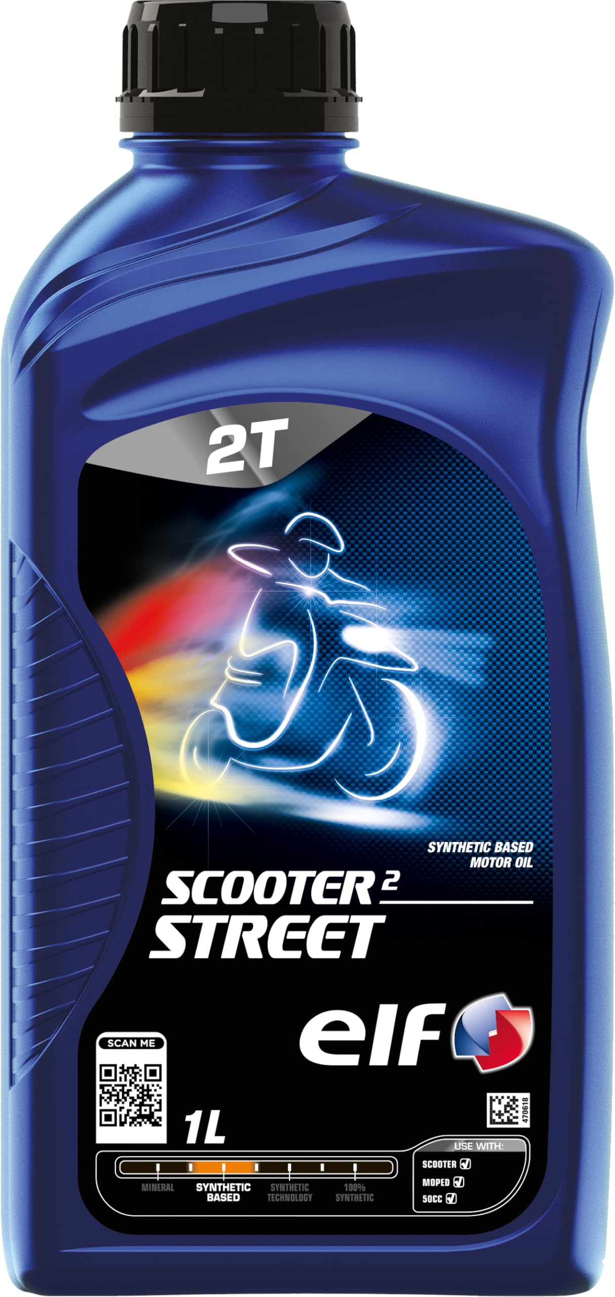 ELF Scooter 2 Street, Huile moteur 2 temps, 1 litre