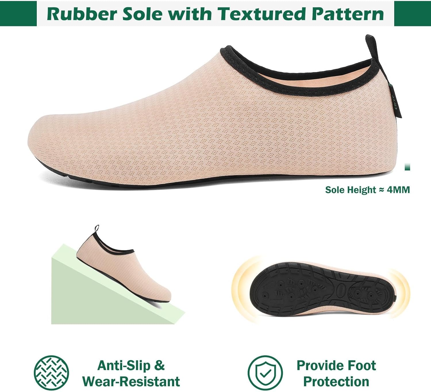 SAGUARO 7 Drainage Holes Quick-Drying Non-Slip Bathing Shoes for Men Women Size 36-47 - Image 3