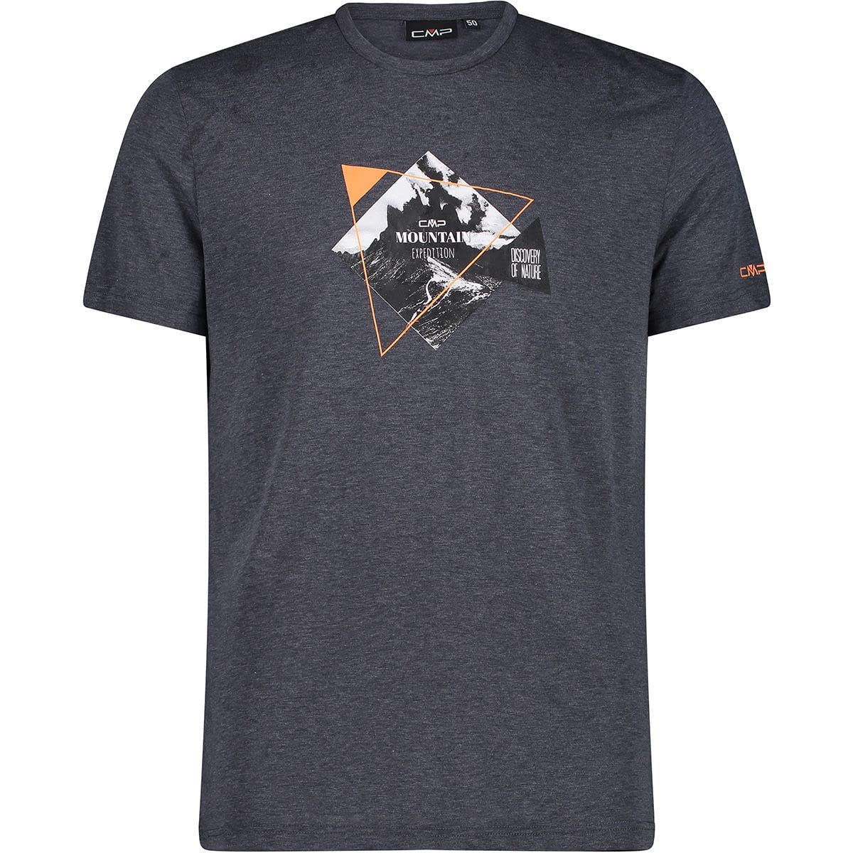 CMP Herren Logo T-Shirt Funktionsshirt Outdoor-Shirt | leicht, schnelltrocknend, antibakteriell ideal für Outdoor & Alltag, Wandershirt, Trekkingshirt, Freizeit, Bekleidung