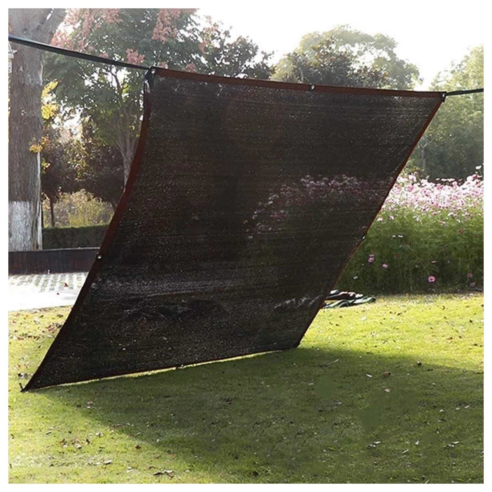 Voile d'ombrage respirante 6x12m noire avec oeillets pour serre
