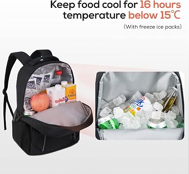 TOURIT Insulated Cooler Backpack Lightweight Backpack Cooler Bag Leak-Proof Backpack with Cooler for Men Women to Work, Picnics, Hiking, Camping, Beach, Park Day Trips, 25 Cans