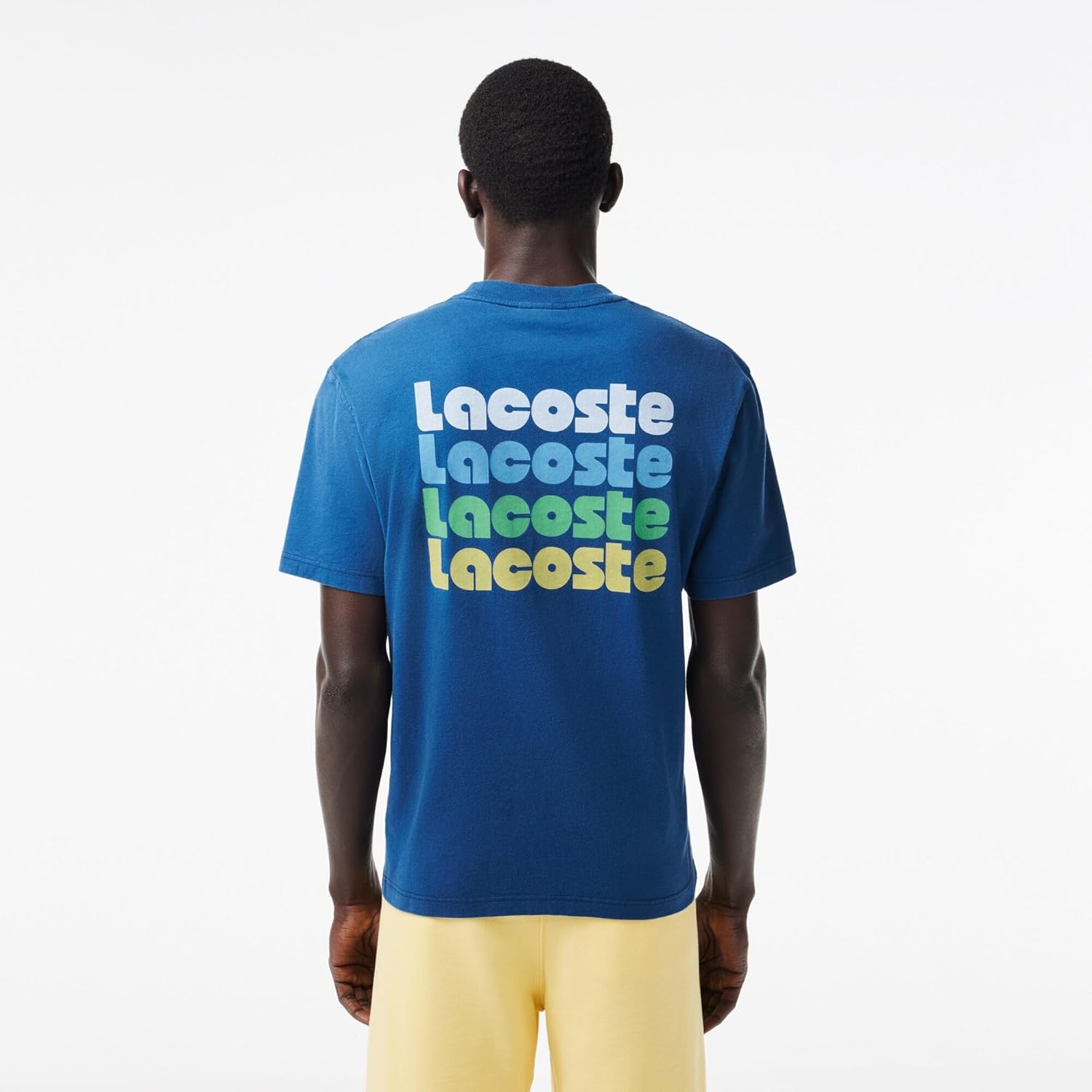 Lacoste Men's Washed Effect Ombré Print T-Shirt