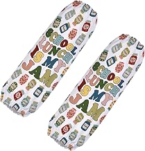MNIGIU Lunch Lady Sleeve Protectors Lunch Is My Jam Arm Sleeves Covers for Cafeteria Worker Food Service Staff