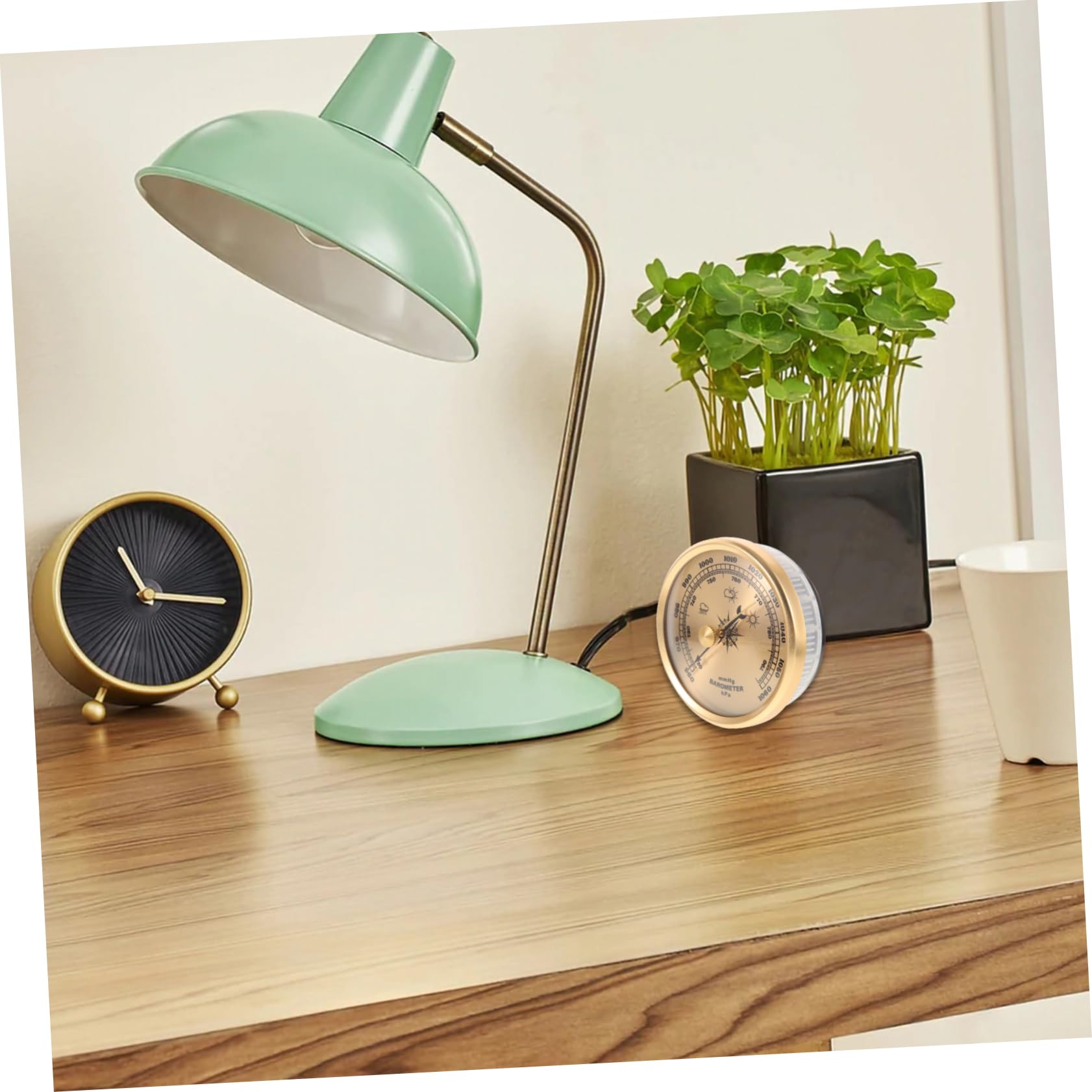 BESPORTBLE Barómetro Analógico Ajustable Con Esfera De Diseño De Punteros Medidor Presión Aire Doméstico Portátil Indicador Lluvia y Sol Para Uso Hogar y Exterior Herramienta Compact