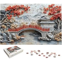 Puzzles for Adults 5000 Pieces, Japan Wooden Puzzles for Adults, Landscape Puzzle with Exquisite Packaging Box, Impossible Challenging Puzzle for Family/Friends, Home Decor, Gifts for Women,6512