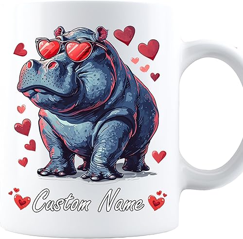 Miniatura 9 de PerfectoStore Gafas de sol personalizadas de pingüino de San Valentín, regalos de corazón de pingüino de San Valentín para mujeres, ella, taza de