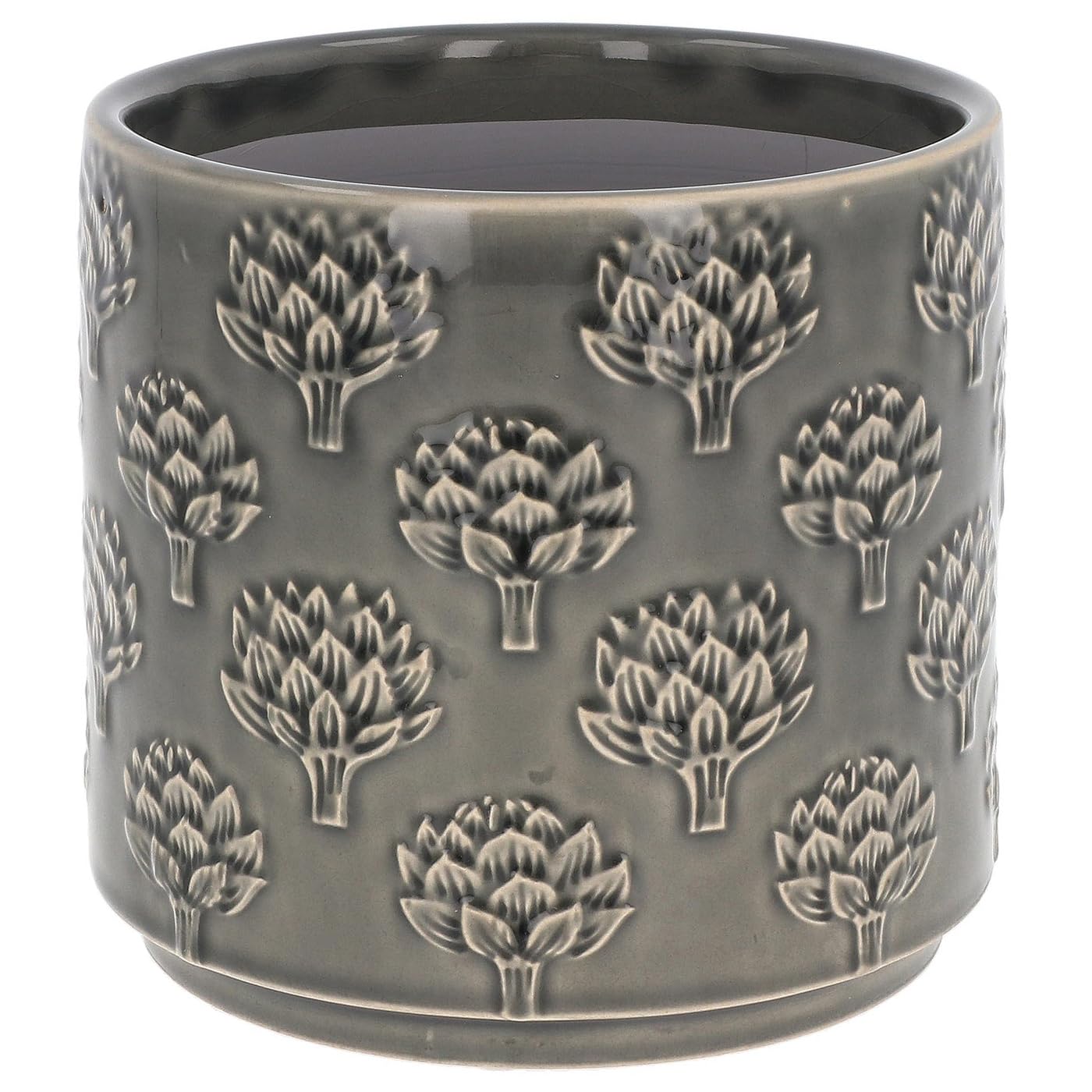 Shudehill Giftware Motif Deco Glaze Planter Tropical, Daisy, Artichoke And More Designs And Colours To Choose From! (Motif)