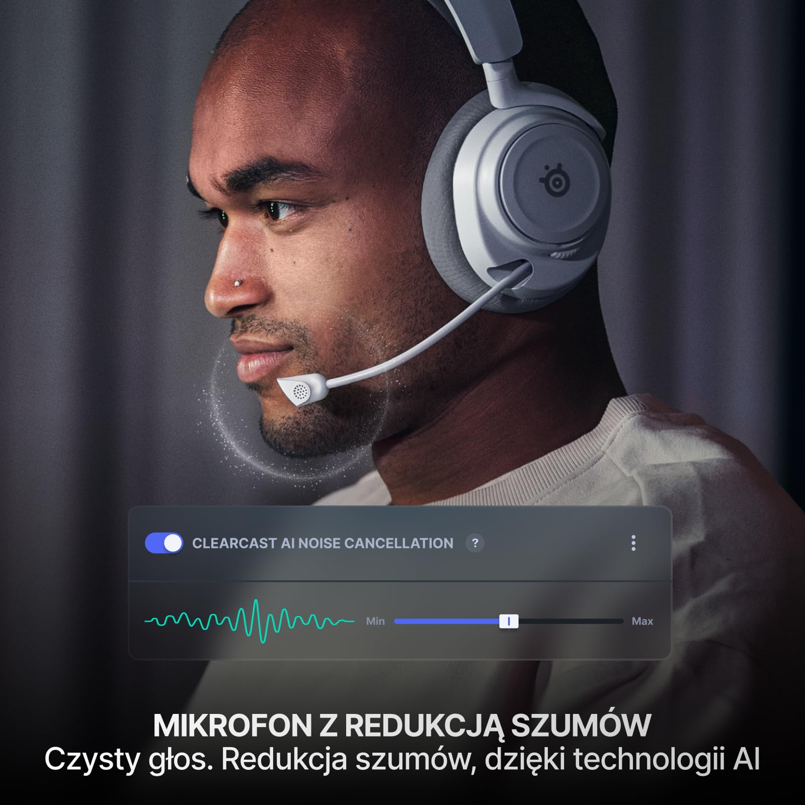 SteelSeries Arctis Nova 7 Wireless Gen 2 do gier -sterowanie aplikacją w czasie rzeczywistym - 50H + -przetworniki magnetyczne z magnesem neodymowym -miks 2,4 GHz/Bluetooth - PC,PS5, Switch 1/2,mobile