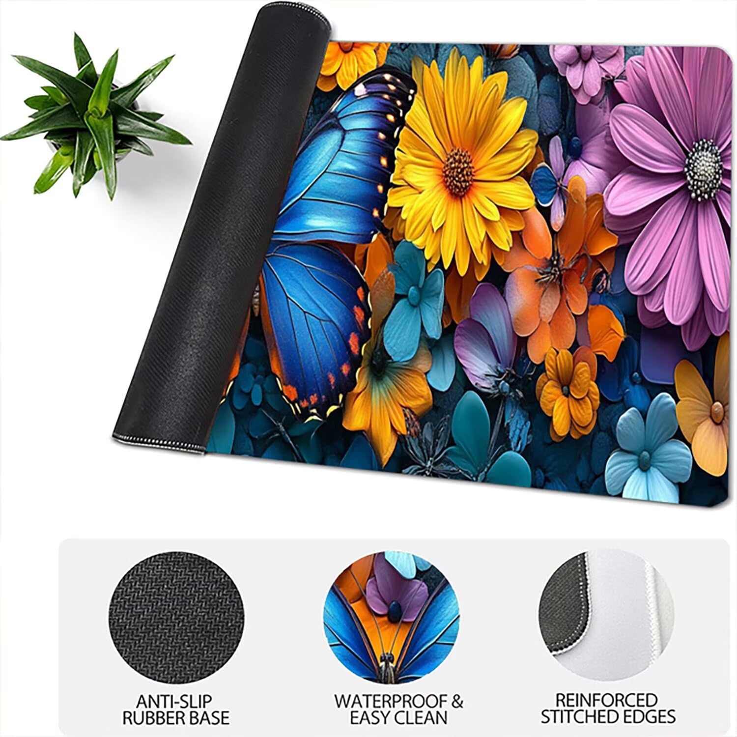 Podkładka pod mysz Lejnlnng XXL - 120x60cm - Podkładka pod mysz dla dużych graczy, fabryczna XL antypoślizgowa gumowa mata na biurko, wodoodporna podkładka pod mysz o wysokiej precyzji i prędkości