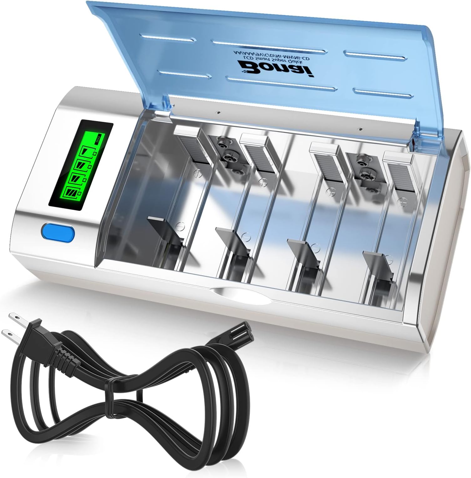 EBL LCD Universal Battery Charger 8 Bay AA AAA C D