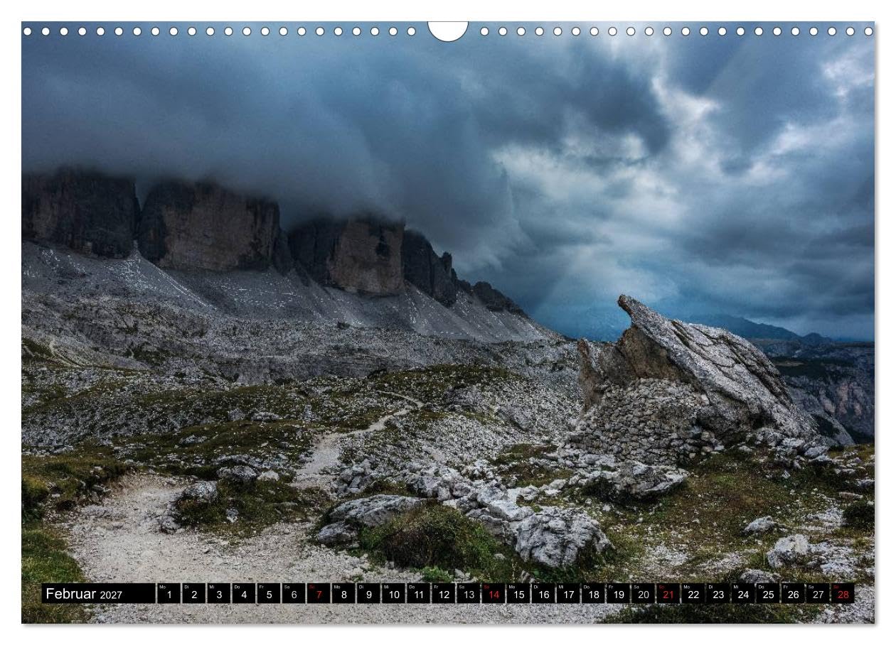 CALVENDO - Dolomiten - Südtirol (Wandkalender 2027 DIN A3 quer), Monatskalender: Die Dolomiten - Faszinierende Landschaften in Südtirol